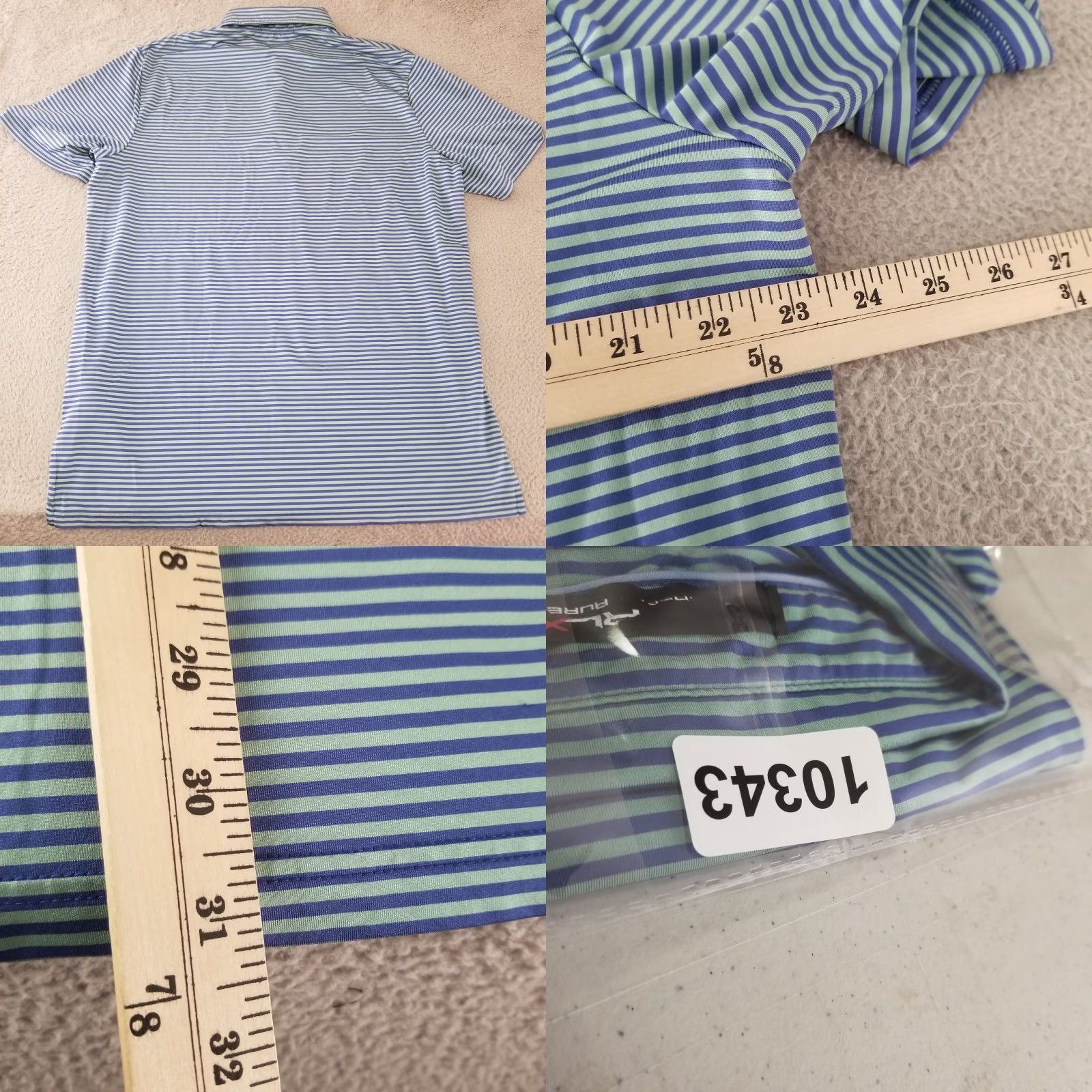 RLX Ralph Lauren RLX Ralph Lauren Polo Shirt Adult Large Blue Green Stretch Golf Performance Mens Size US L / EU 52-54 / 3 - 8 Thumbnail