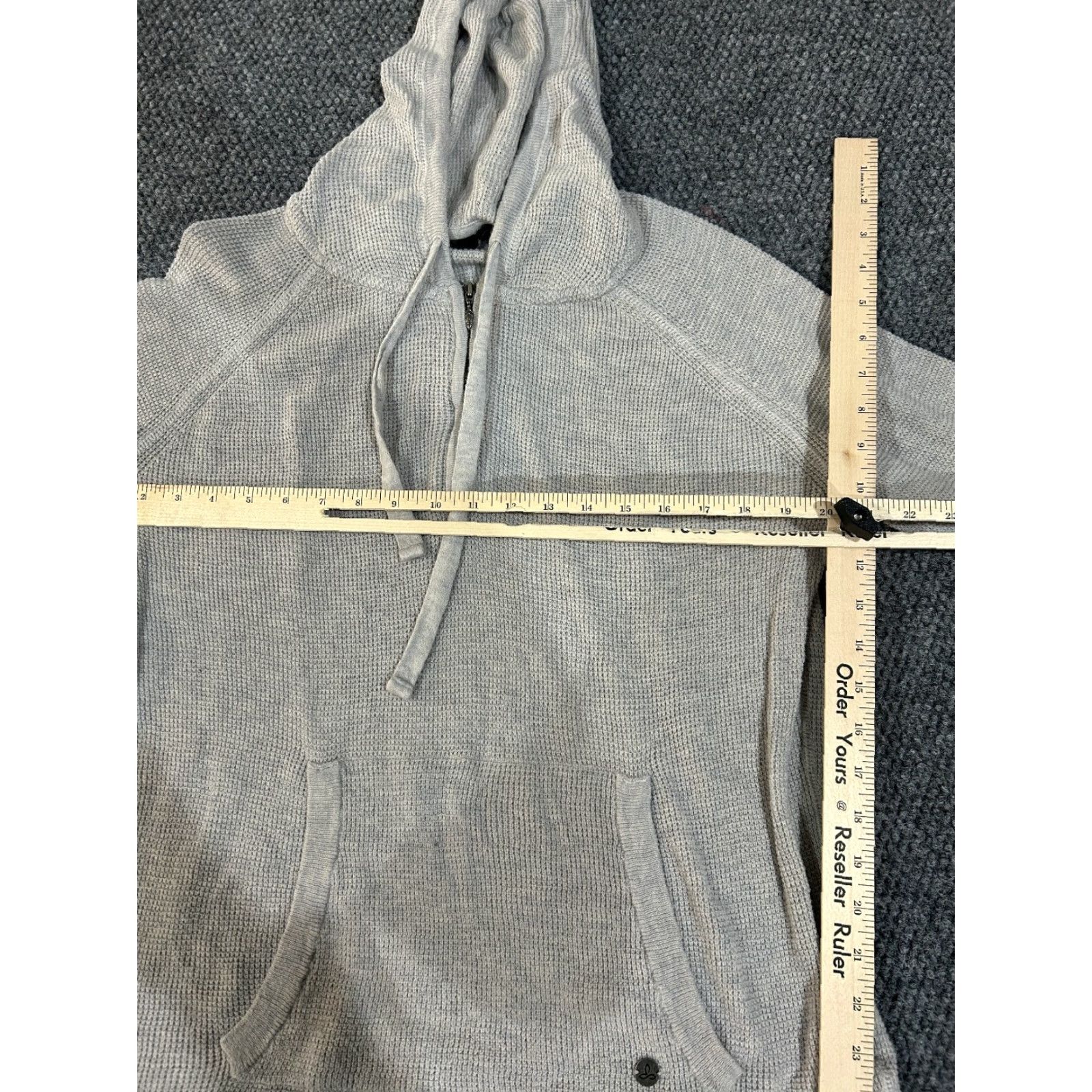 Prana prAna Hoodie Women L Gray Knit Cowl Neck Pullover 1/4 Zip Long Sleeve Casual Outdoor Winter Fall Spring Size L / US 10 / IT 46 - 4 Thumbnail