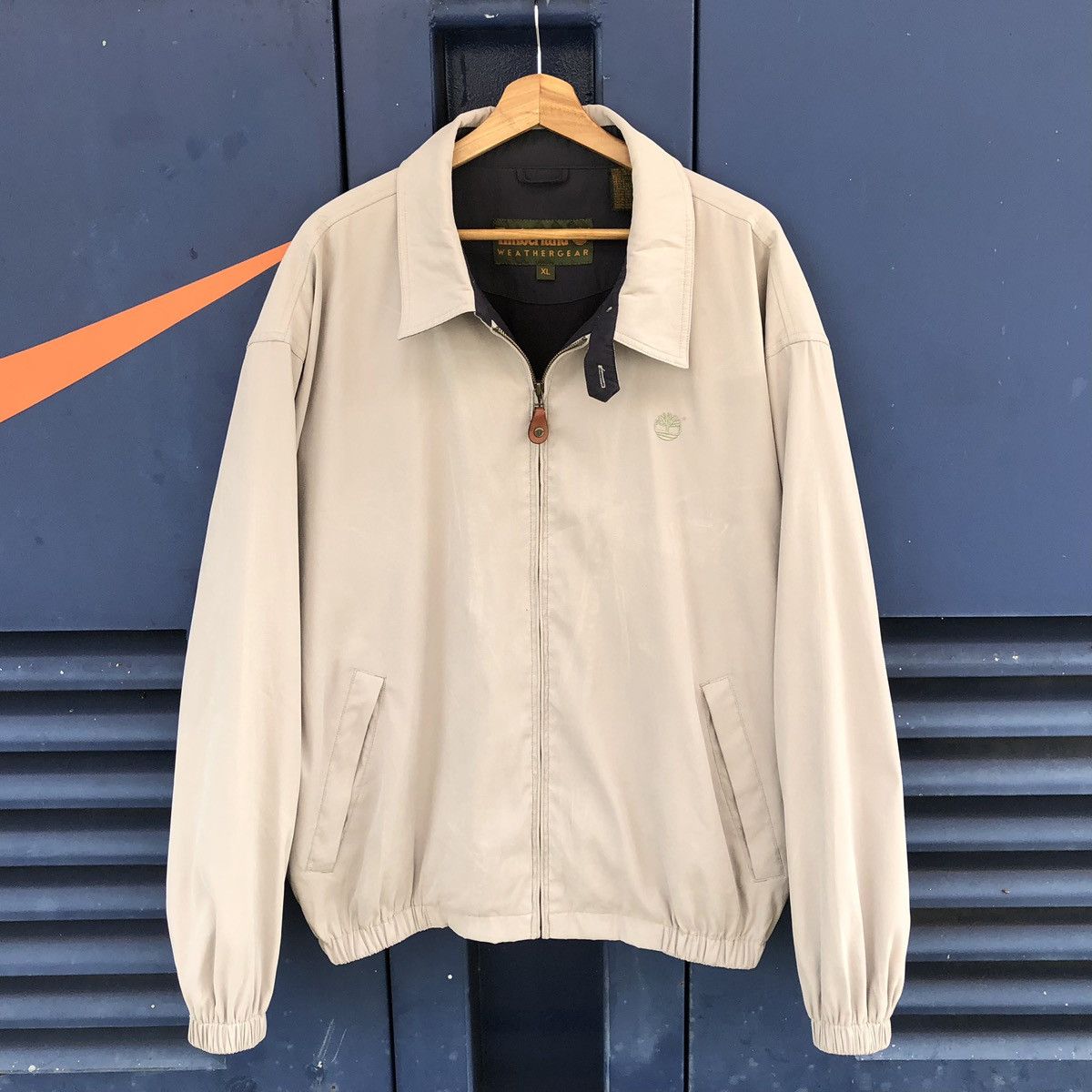 image of Vintage Timberland Weathergear Bomber Jacket in Grey, Men's (Size XL)