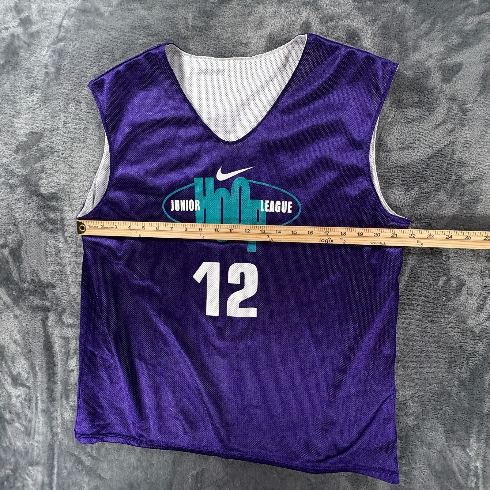 Nike Vintage Nike Junior Hoop League Jersey Purple USA XL Fits Me Size US M / EU 48-50 / 2 - 7 Thumbnail