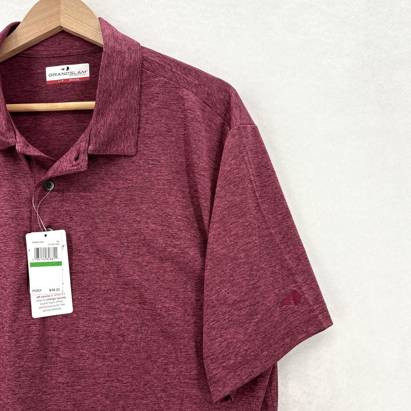 Vintage VINTAGE Grand Slam Performance Polo Shirt Mens L Red Heather Stretch Golf Casual NWT Size US L / EU 52-54 / 3 - 2 Thumbnail