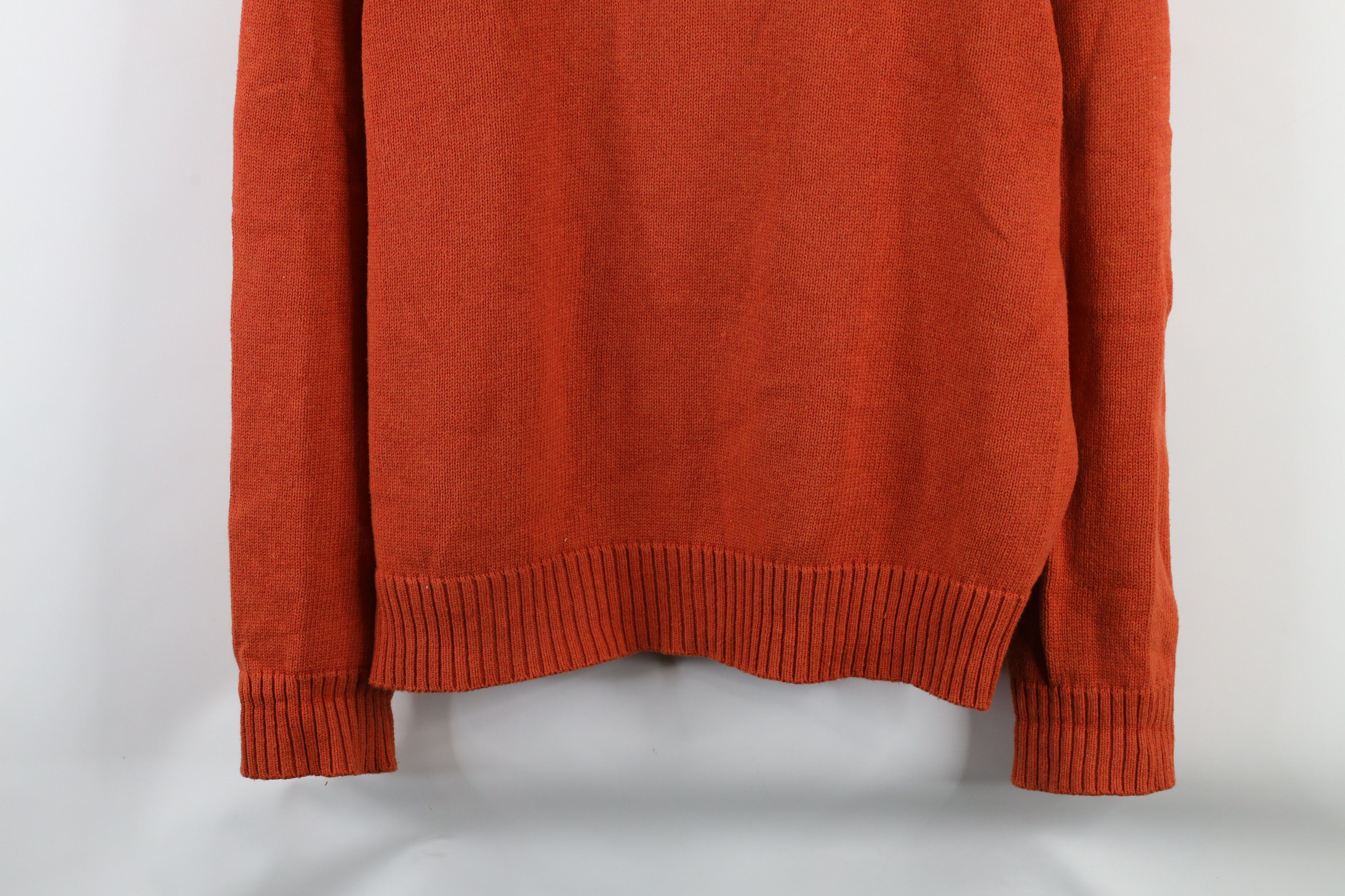 Ralph Lauren × Vintage Vintage 90s Ralph Lauren Ribbed Knit Half Zip Sweater Orange Size US XL / EU 56 / 4 - 3 Thumbnail