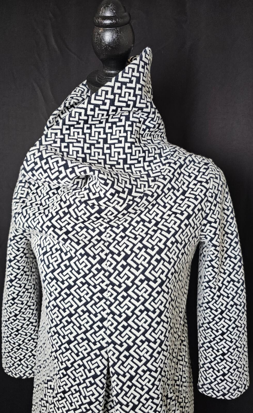 Other Tyler Boe Dress Black & White Womens Size XS Cowl Neck Size XS / US 0-2 / IT 36-38 - 3 Thumbnail