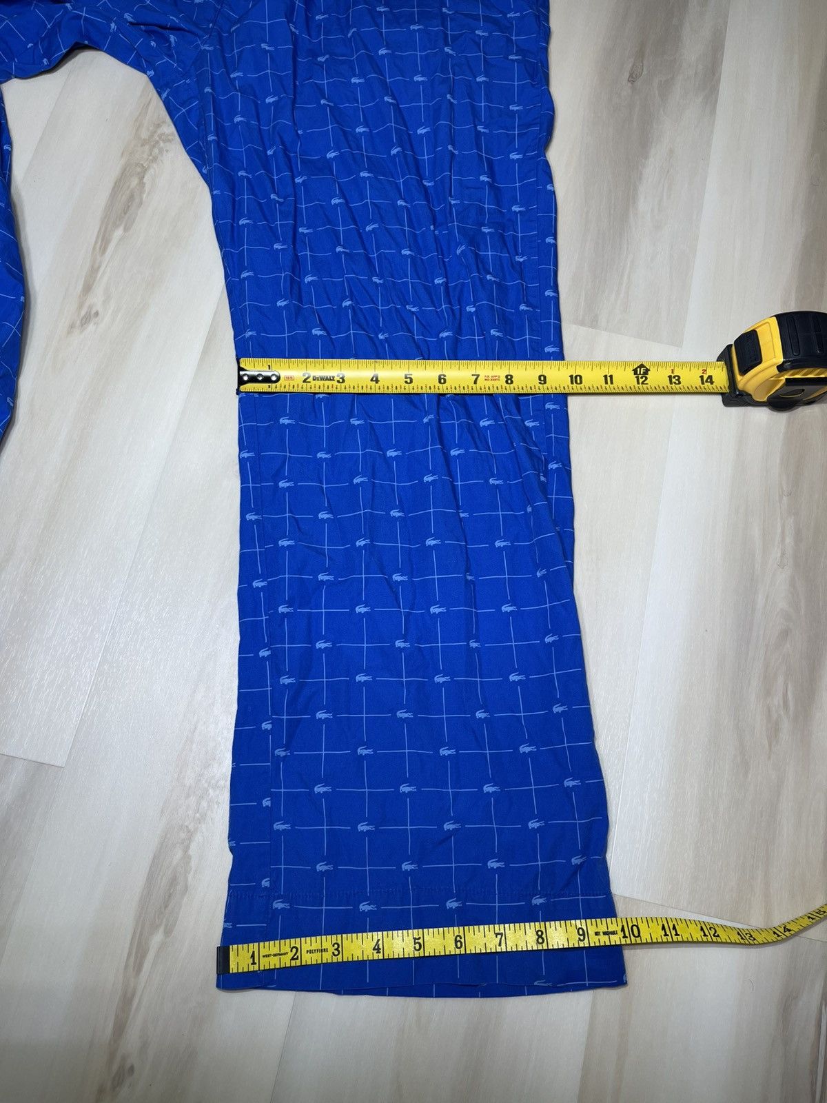 Lacoste Lacoste AOP Gator Men’s Sz XL Pajama 100% Cotton Royal Blue Size US 34 / EU 50 - 6 Thumbnail