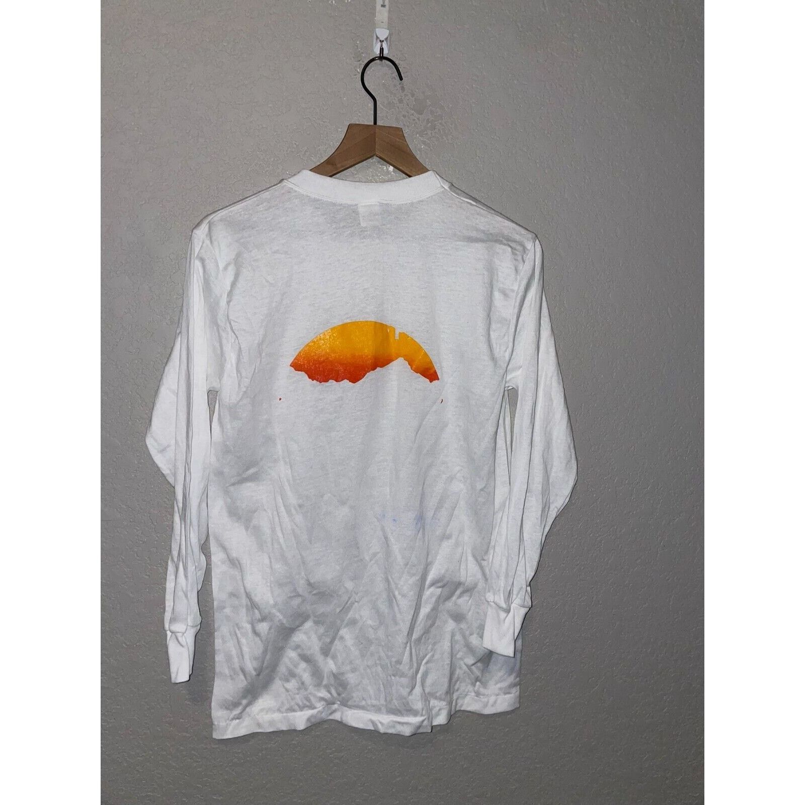 Vintage Vintage White Long Sleeve Shirt Test Print Tee 80s VTG Size US M / EU 48-50 / 2 - 1 Thumbnail