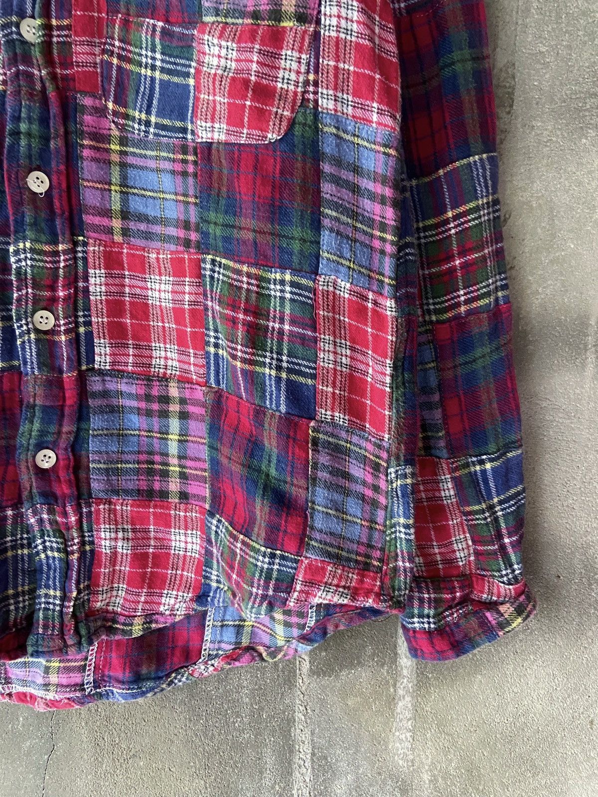 Japanese Brand T.T.U SMOOTH AND COMFORTABLE PATCHWORK BUTTON DOWN SHIRT Size US S / EU 44-46 / 1 - 6 Thumbnail