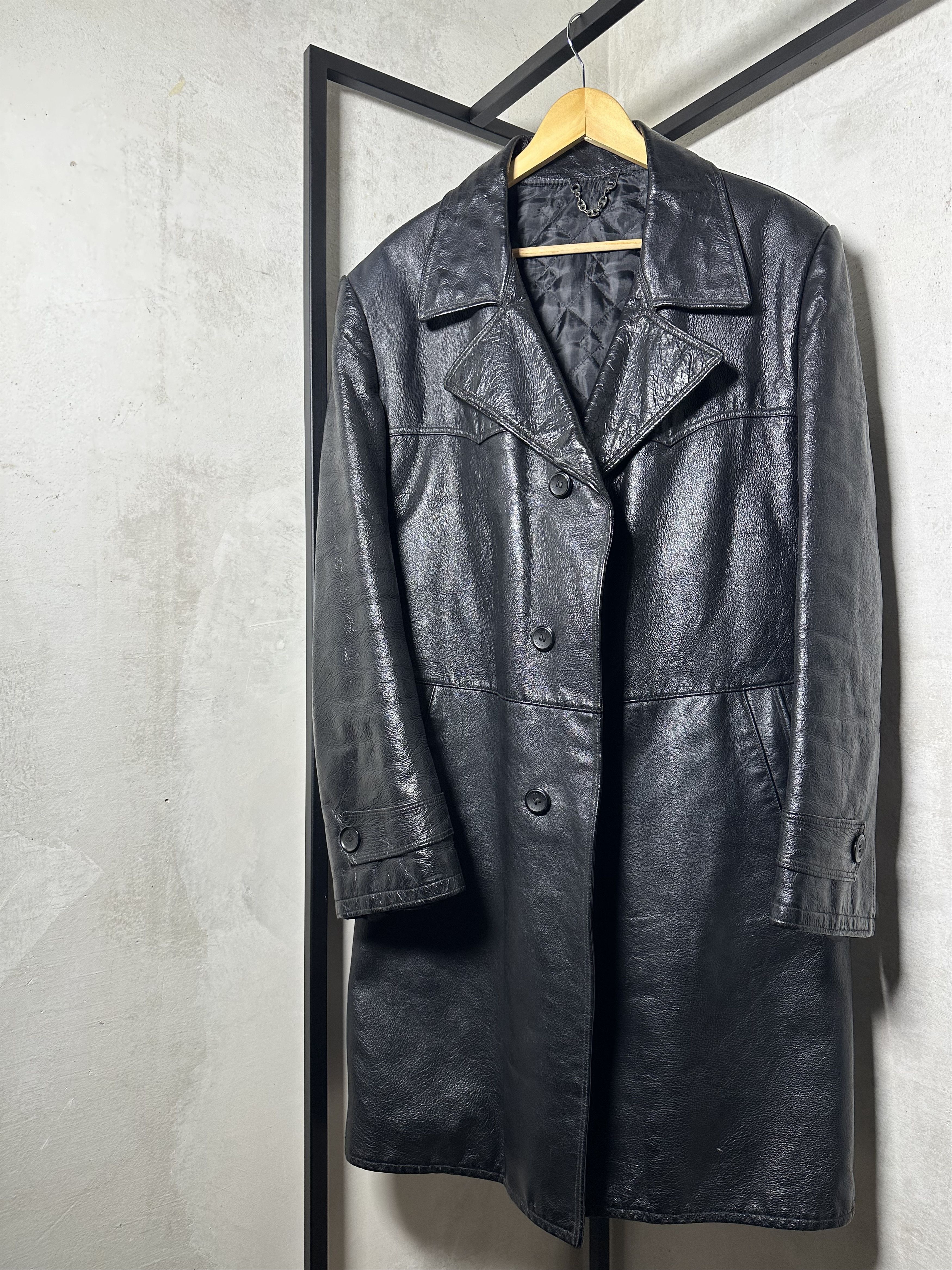 Genuine Leather Vintage Calfskin Leather Brown Coat Size US L / EU 52-54 / 3 - 3 Thumbnail