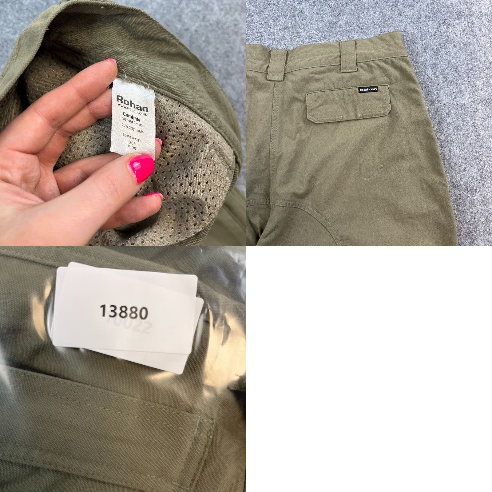 Vintage Rohan Mens Cargo Trousers Pants Regular 36 Beige Cotton Canvas 5-Pocket Chino Straight Size US 36 / EU 52 - 9 Thumbnail