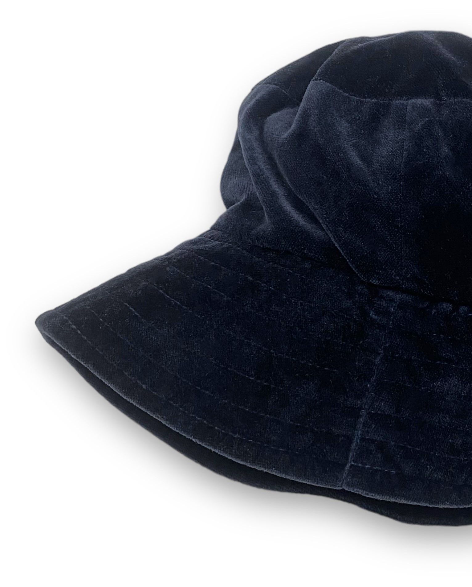 Hat Club Vintage PATRICIA LURRANT Vevlet Deep Blue Bucket Hat M659 Size ONE SIZE - 2 Thumbnail