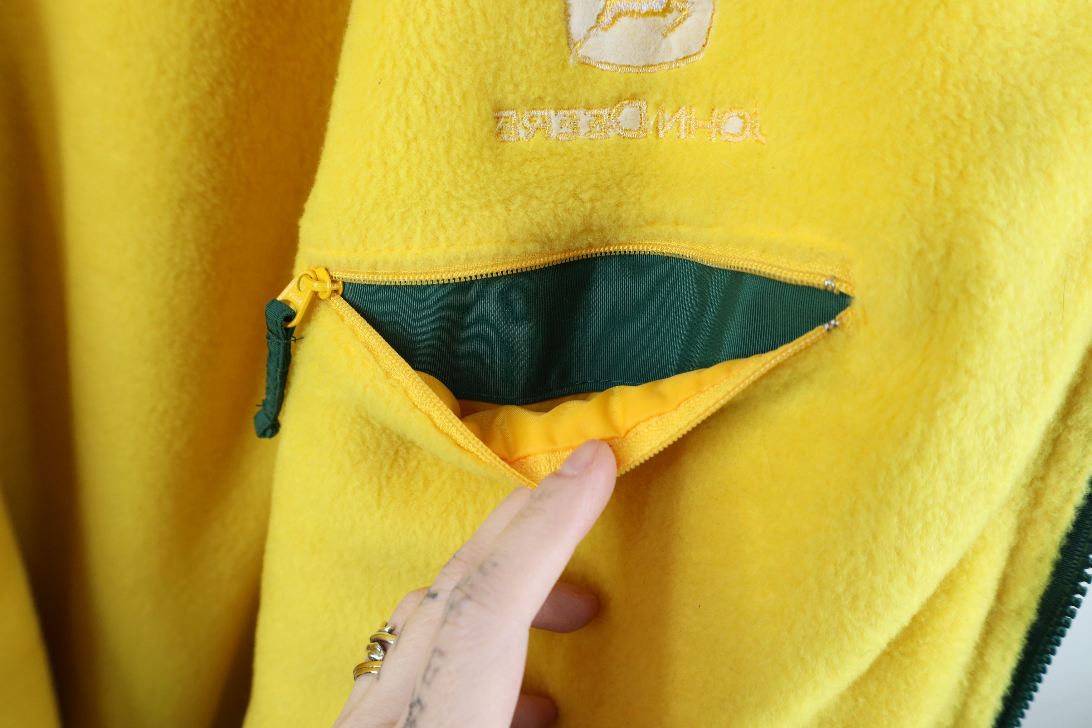 John Deere × Vintage Vintage John Deere Tractors Fleece Lined Bomber Jacket Size US XXL / EU 58 / 5 - 13 Thumbnail