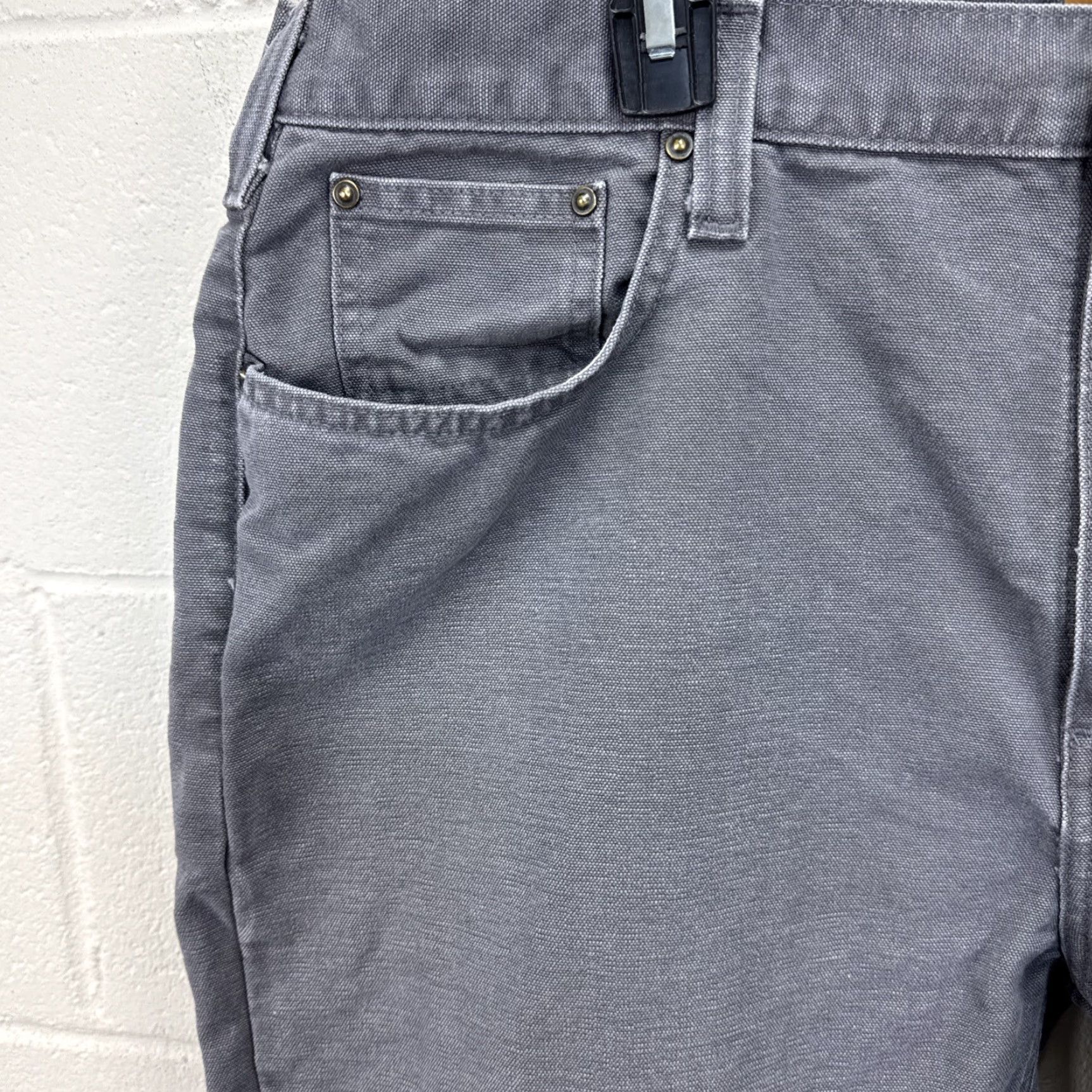 Carhartt VINTAGE Carhartt Relaxed Fit Duck Canvas Carpenter Work Pant Gray 40x30 Mens Pants 5-Pocket Logo Zip Size US 40 / EU 56 - 2 Thumbnail