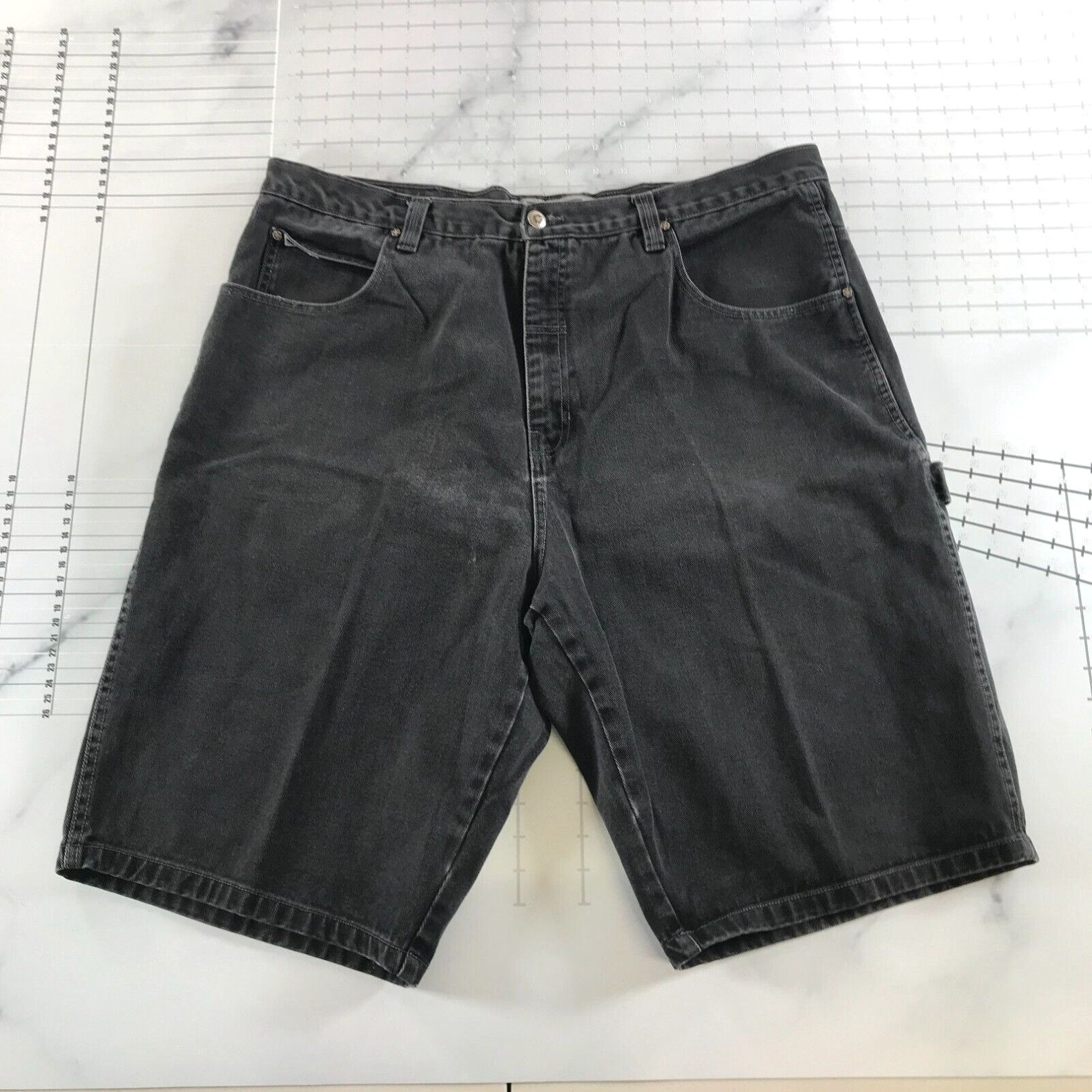 Southpole Vintage Southpole Denim Shorts Mens 42 Faded Black Below Knee Y2K Jorts Grailed