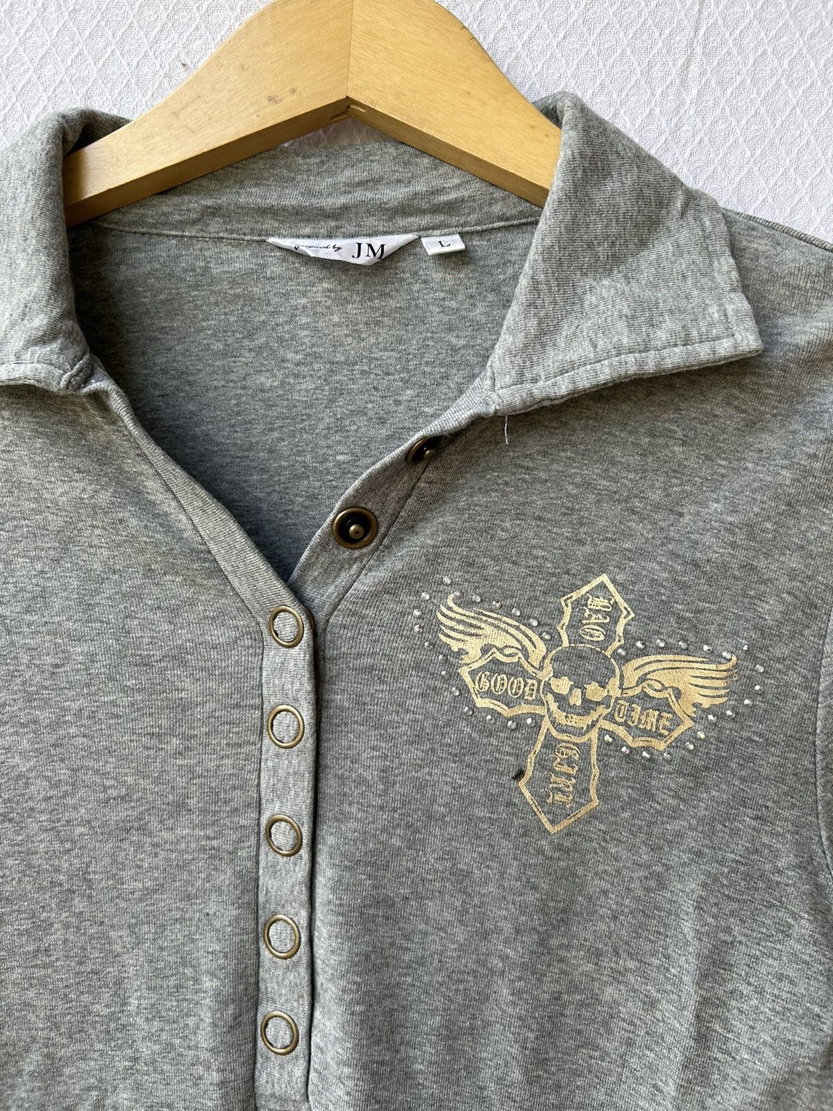 Hysteric Glamour Japanese style gothic skull angelic polo longsleeve Size US M / EU 48-50 / 2 - 5 Thumbnail