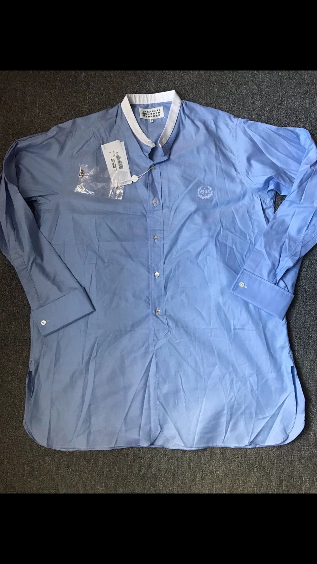 Maison Margiela Maison Margiela 41 colorblock logo stand collar shirt Size US M / EU 48-50 / 2 - 3 Thumbnail