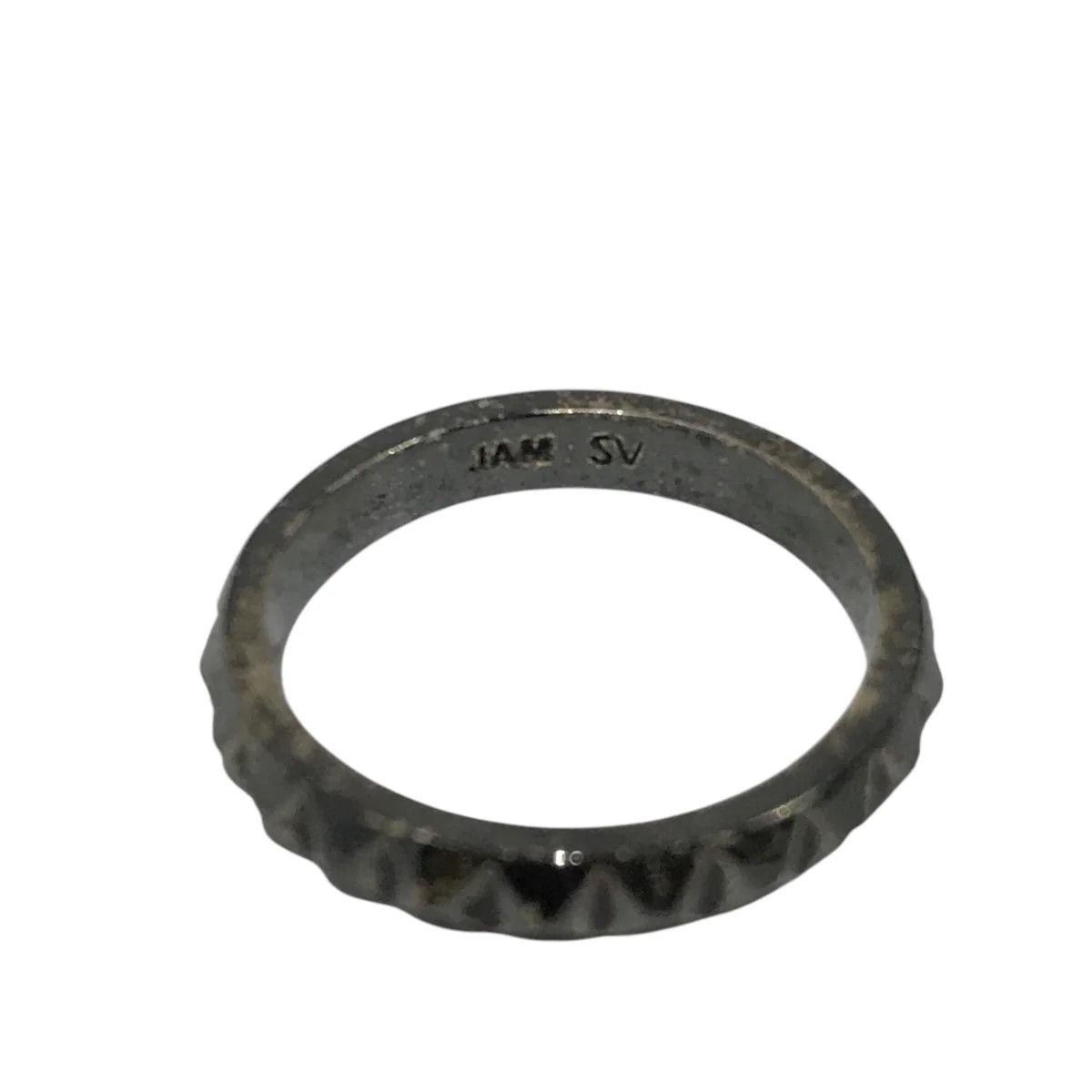 Jam Home Made .925 Silver Studded Double Ring Size ONE SIZE - 8 Thumbnail