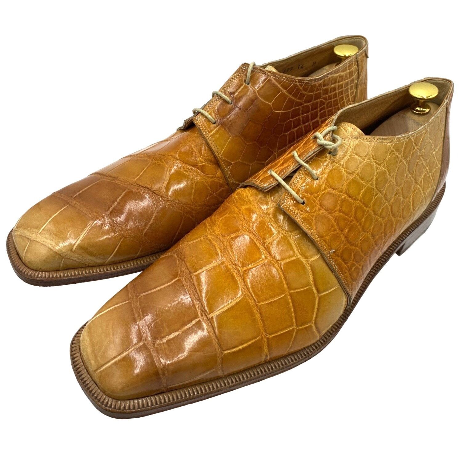 Mauri Vintage Mauri Exotic Full Alligator Men 14 Italian Tan Brown Size US 14 / EU 47 - 8 Thumbnail