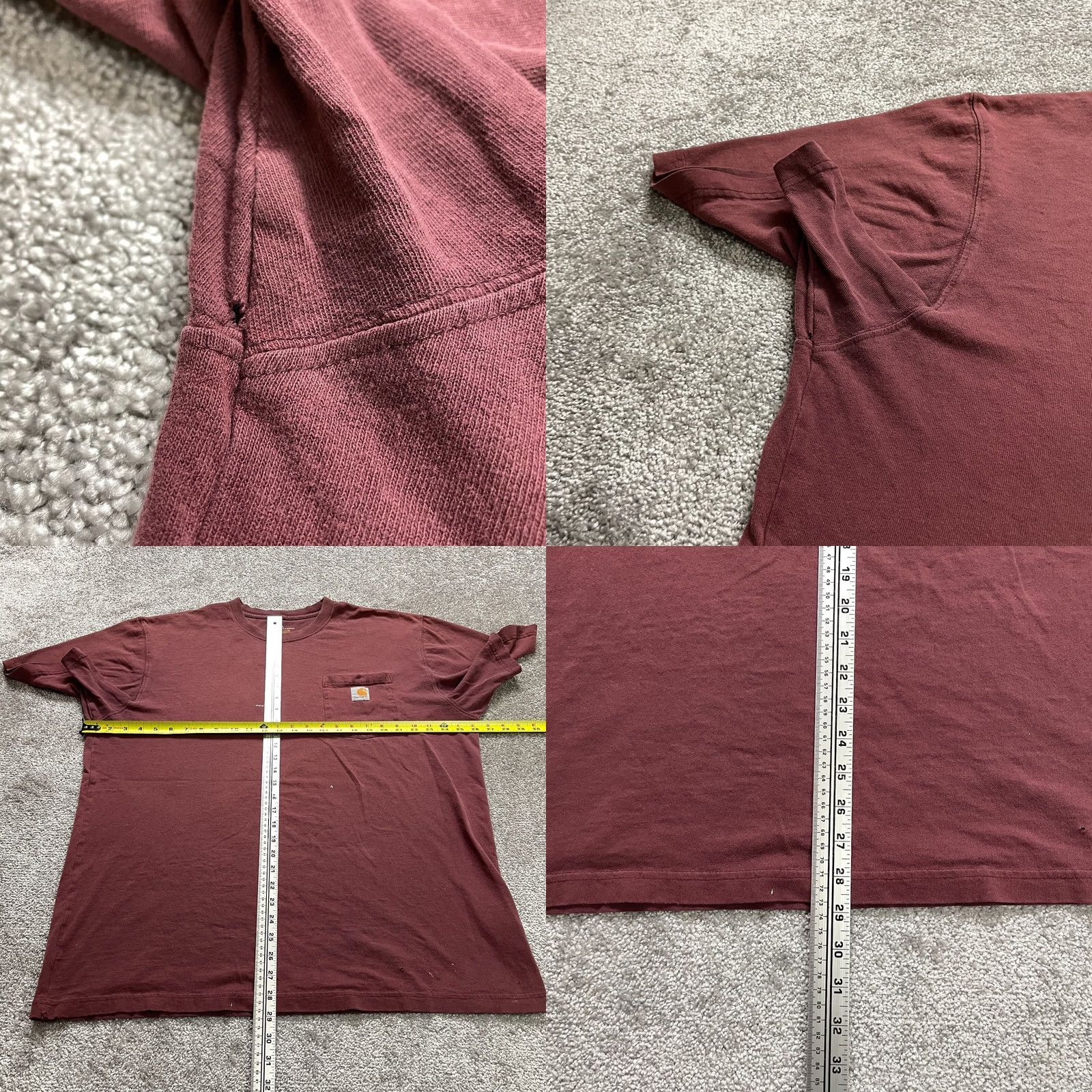 Carhartt VINTAGE Carhartt Shirt Mens XL Original Fit Red Crew Neck Logo Pocket Tee Cotton K87 Size US XL / EU 56 / 4 - 8 Thumbnail