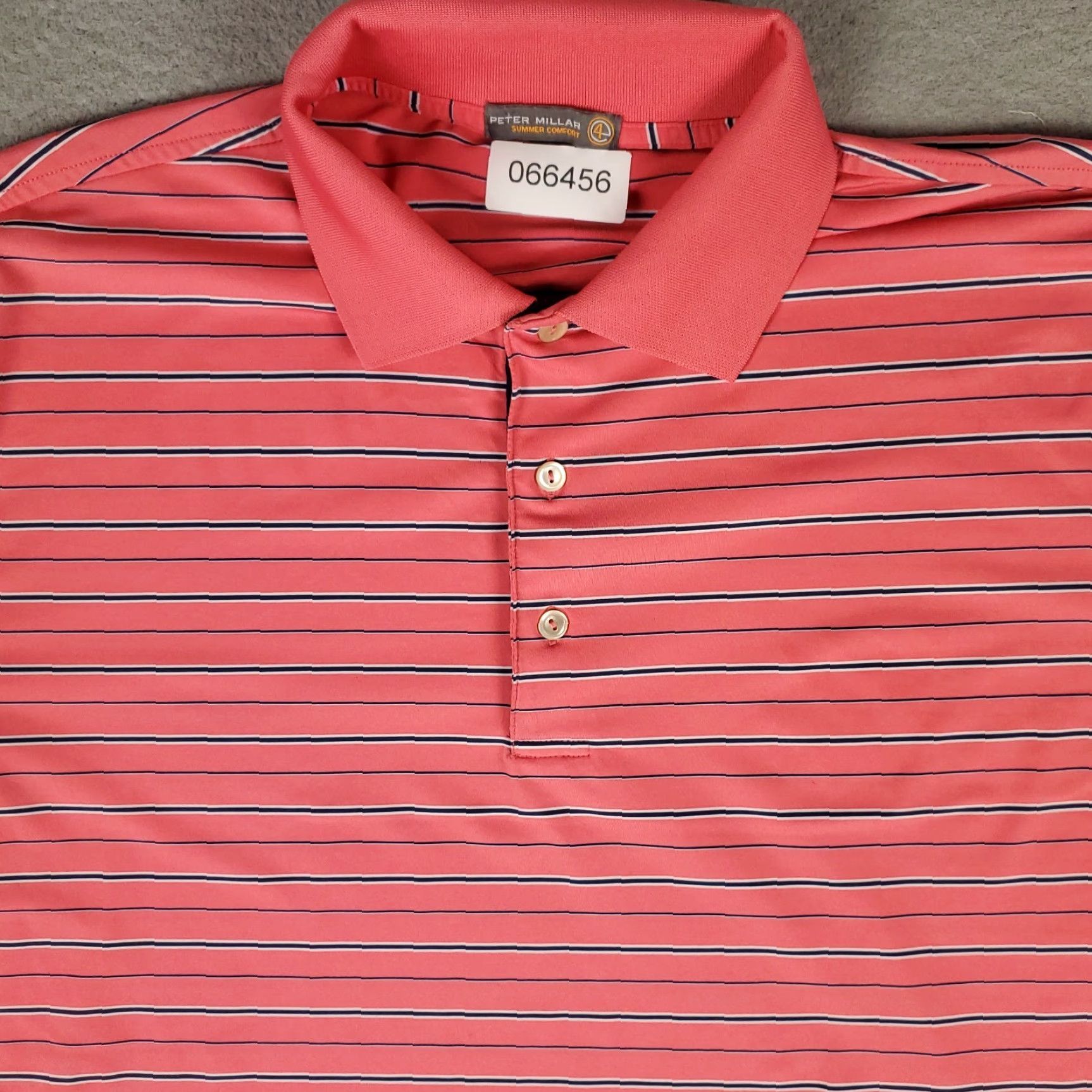 Peter Millar Peter Millar Polo Shirt Mens Large Pink Stripe Summer Comfort Golf Short Sleeve Polo Shirt Mens Large Pink Stripe Summer Comfort Golf Short Sleeve Size US L / EU 52-54 / 3 - 2 Thumbnail