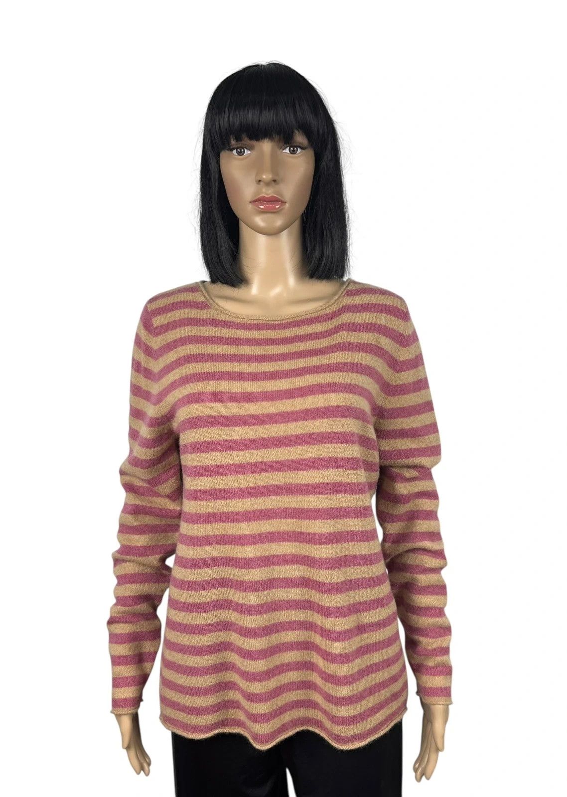 Other Marie Lund Pure Cashmere Striped Jumper size XXL Size XXL / US 16-18 / IT 52-54 - 1 Thumbnail
