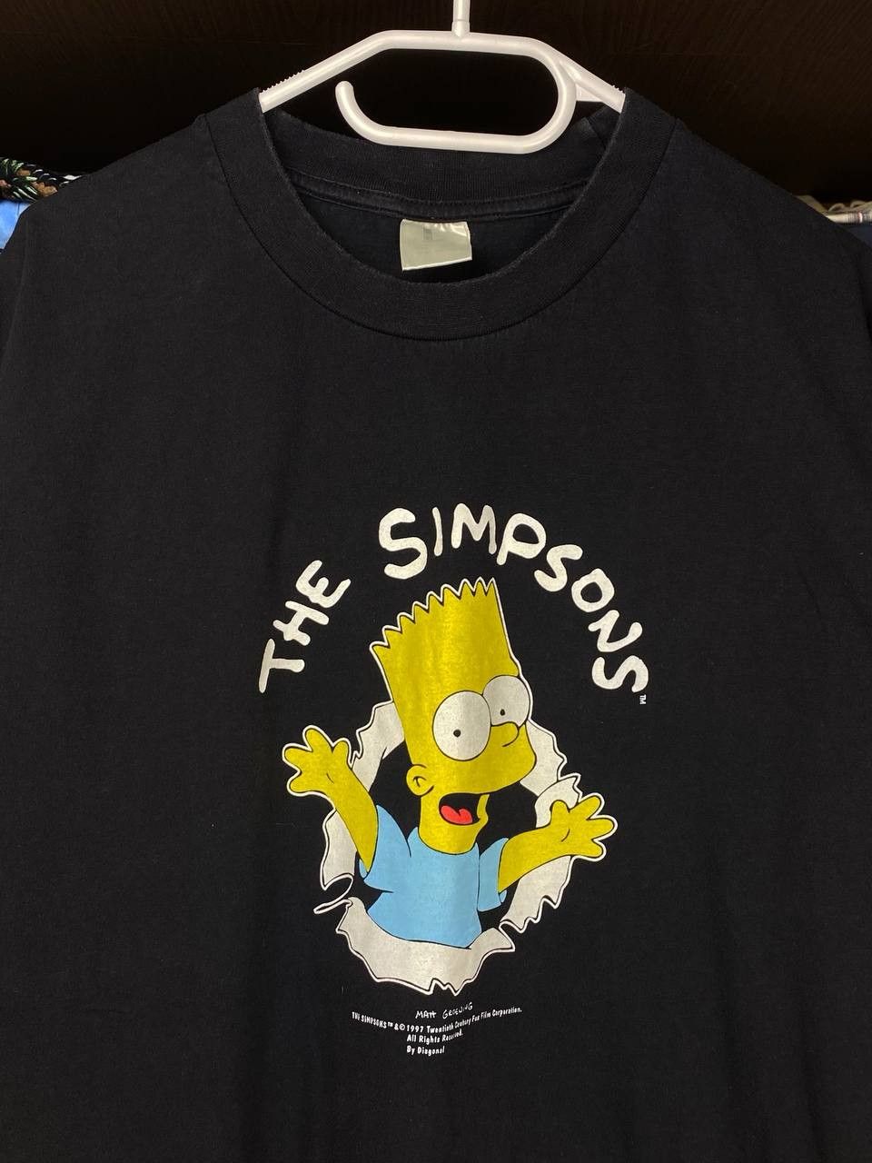 Cartoon Network × The Simpsons × Vintage Vintage Bart Simpson 1997 Matt Groening Graphic Diagonal Tee Size US L / EU 52-54 / 3 - 4 Thumbnail