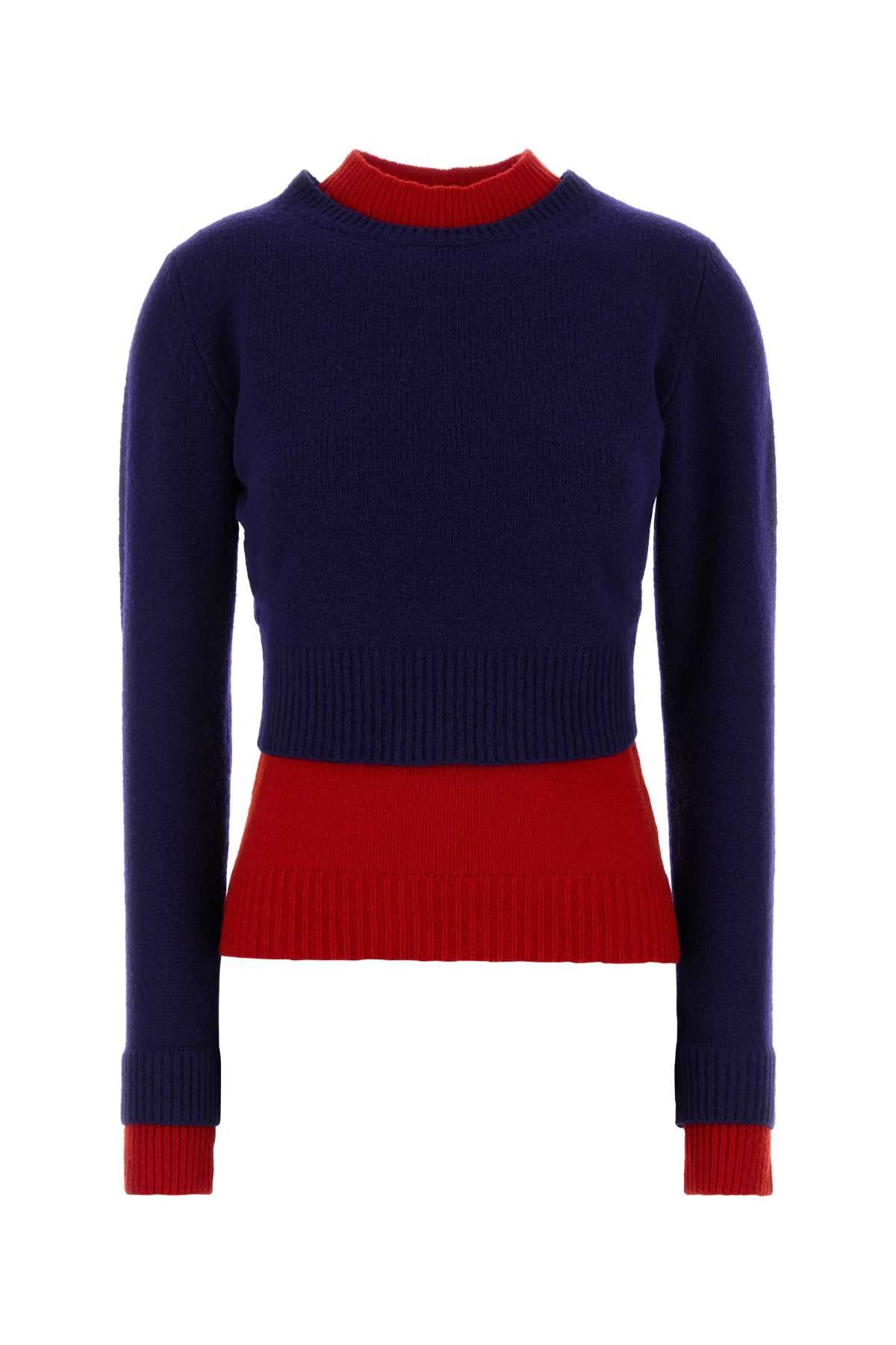 Jil Sander Navy Blue Wool Blend Sweater Size S / US 4 / IT 40 - 1 Thumbnail