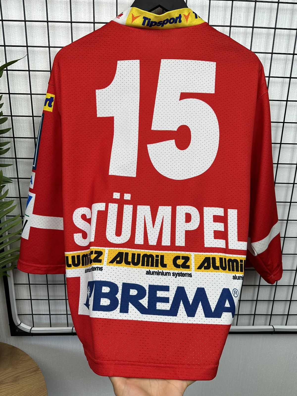 Vintage HC Slavia Praha #15 Stumpel jersey 2004-05 Hockey Men S Red Size US S / EU 44-46 / 1 - 19 Thumbnail