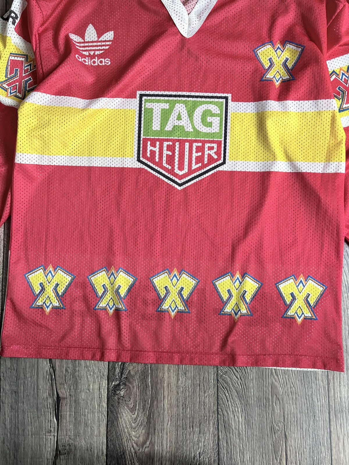 NHL Vintage 1990s Adidas EHC Biel-Bienne Ice Hockey Jersey Shirt Size US XL / EU 56 / 4 - 3 Thumbnail