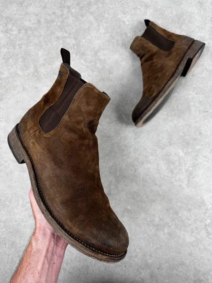 The Last Conspiracy The Last Conspiracy Brown Eroded Suede Chelsea Boots Size US 12 / EU 45 - 1 Thumbnail