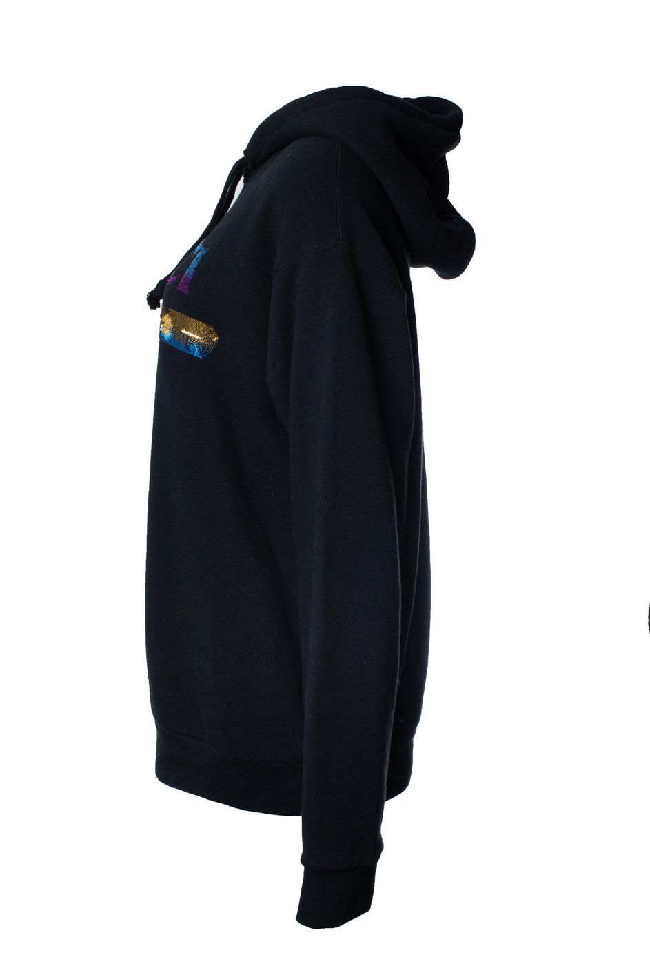 Gucci Gucci, sequinned logo hoodie in black Size M / US 6-8 / IT 42-44 - 3 Thumbnail