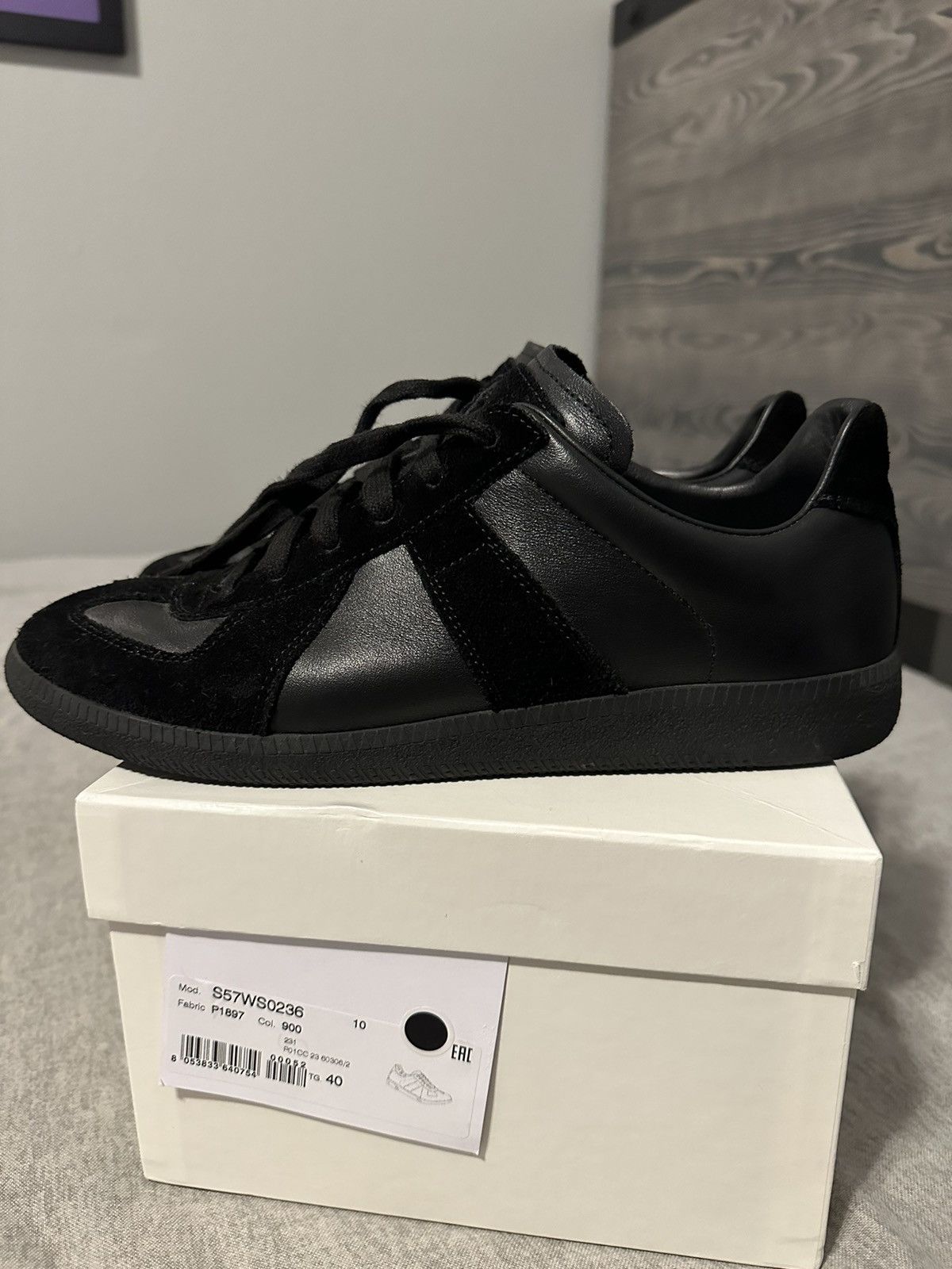 Maison Margiela Replica Low Sneaker (Triple Black)