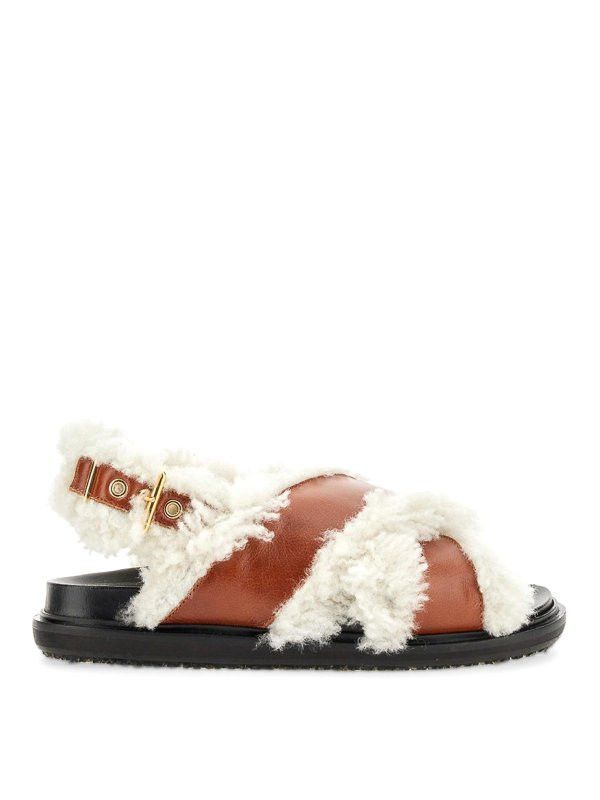 Marni o1y1025 Sandals in Brown/White Size US 10 / IT 40 - 1 Thumbnail