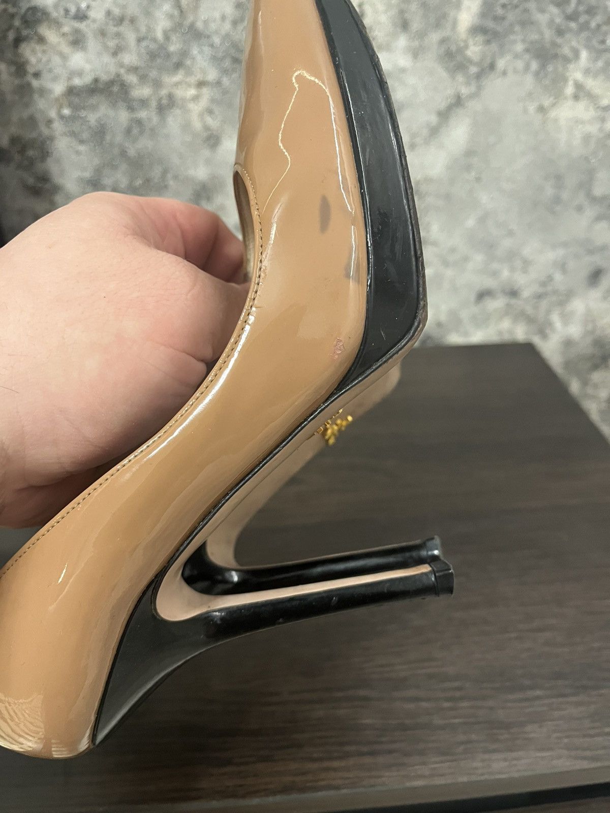 Prada Prada Patent Leather Pumps Pointed Toe Black Platform Heels Size US 9.5 / IT 39.5 - 7 Thumbnail
