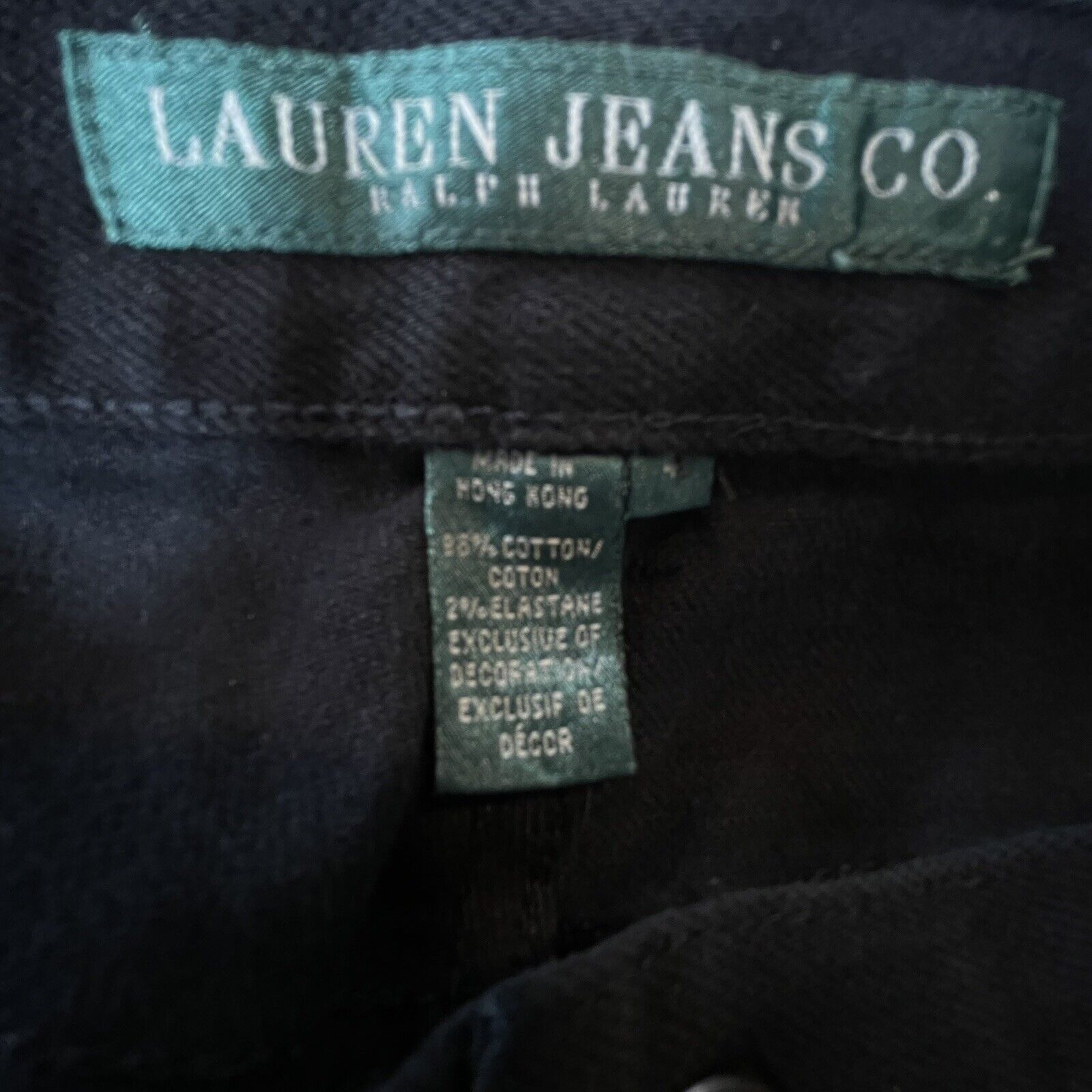 Ralph Lauren Ralph Lauren Women Size 4 Black on Black Beaded Lace Stretch Size 27" / US 4 / IT 40 - 10 Thumbnail