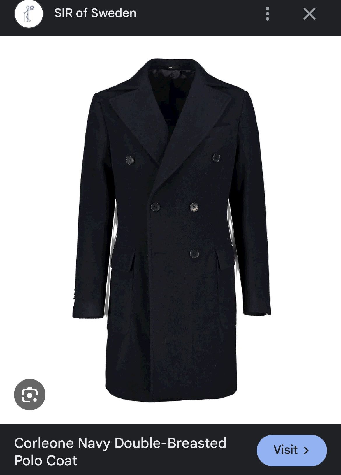 Oscar Jacobson Sir of Sweden navy polo coat Size US L / EU 52-54 / 3 - 6 Thumbnail