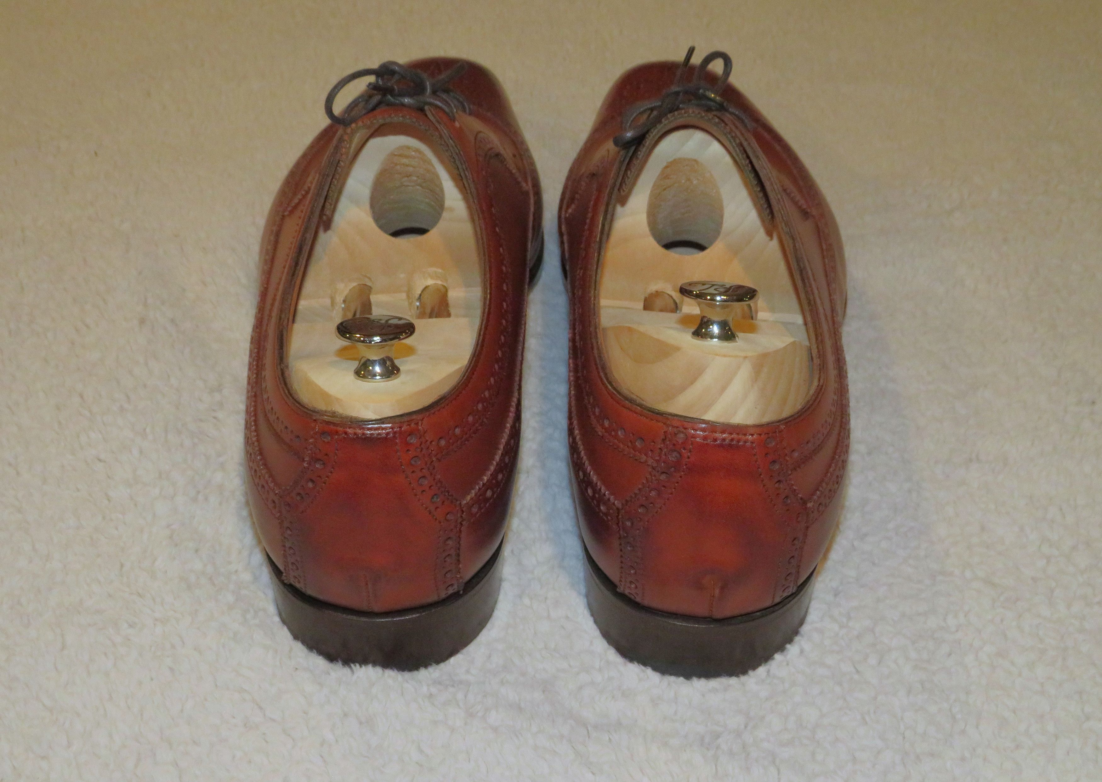 Edward Green × Ralph Lauren Purple Label Brooksville Chestnut Calf Leather Brogues 12D NWB Size US 12 / EU 45 - 7 Thumbnail
