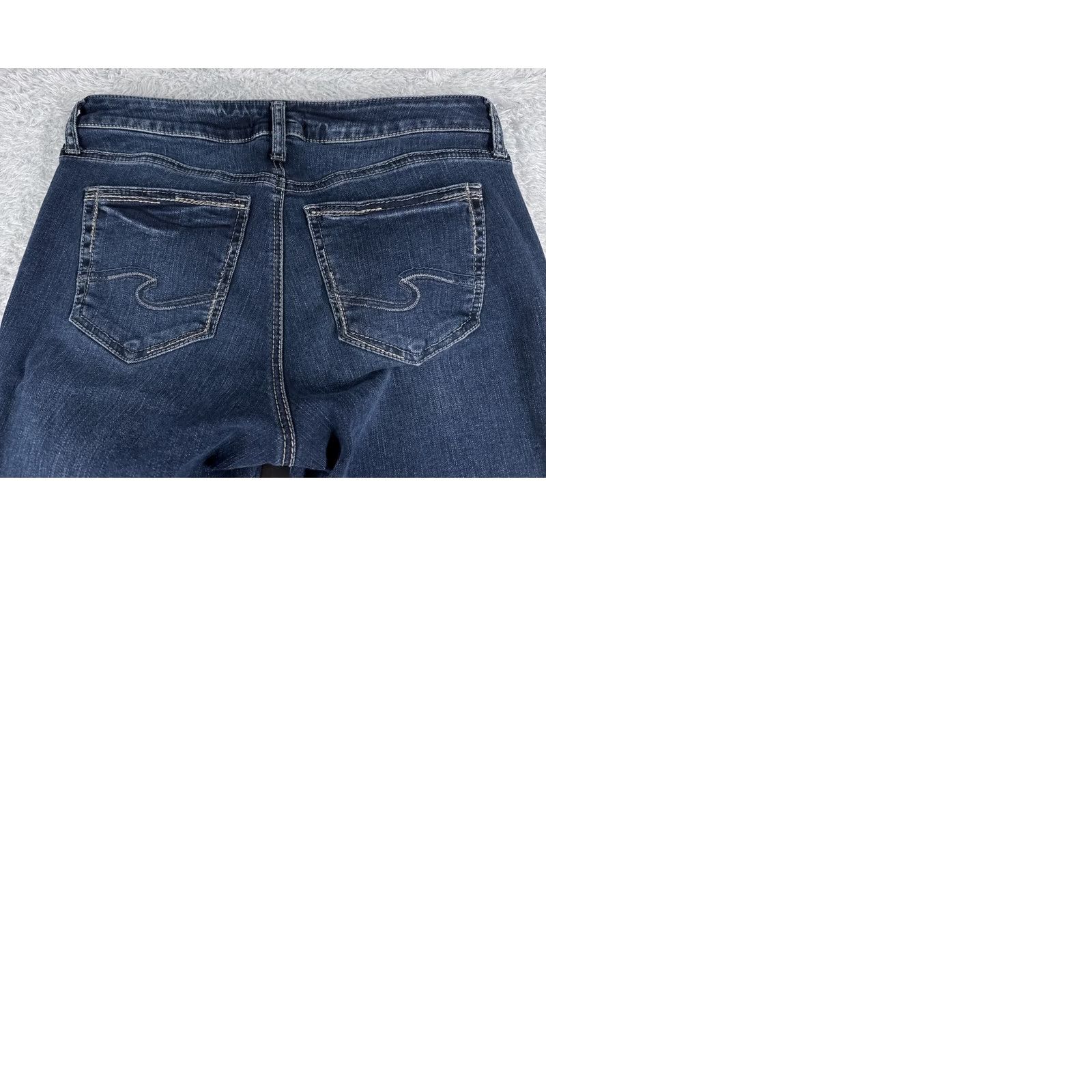 Silver Jeans Co. Silver Jeans Suki Blue Denim Bootcut Jeans Women 31x31 Embroidered 5-Pocket Cotton Blend Medium Wash Slim Distressed N/A Size 24" / US 00 / IT 34 - 10 Thumbnail