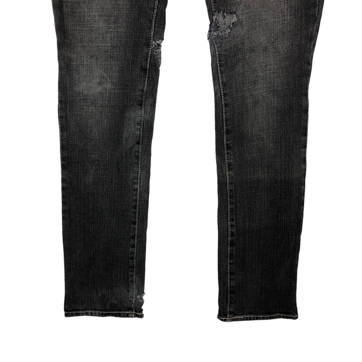 Japanese Brand PUNK DESIGN THE VINTAGE STANDARD SKINNY DISTRESSED DENIM Size US 30 / EU 46 - 4 Thumbnail