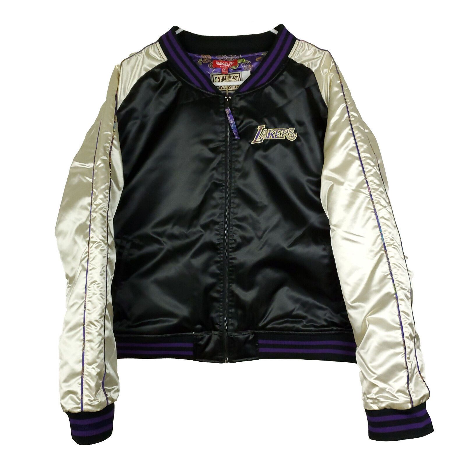 image of Mitchell Ness La Lakers Mitchell & Ness Lunar Year Jacket 2Xl NWT in Black/Champagne, Women's