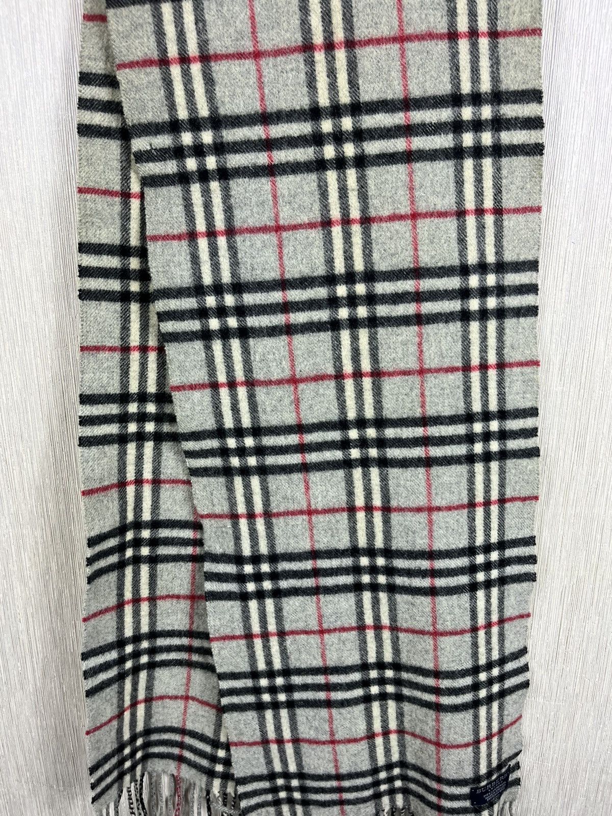 Burberry × Vintage Vintage Burberry London lambs wool checked scarf muffler Size ONE SIZE - 4 Thumbnail