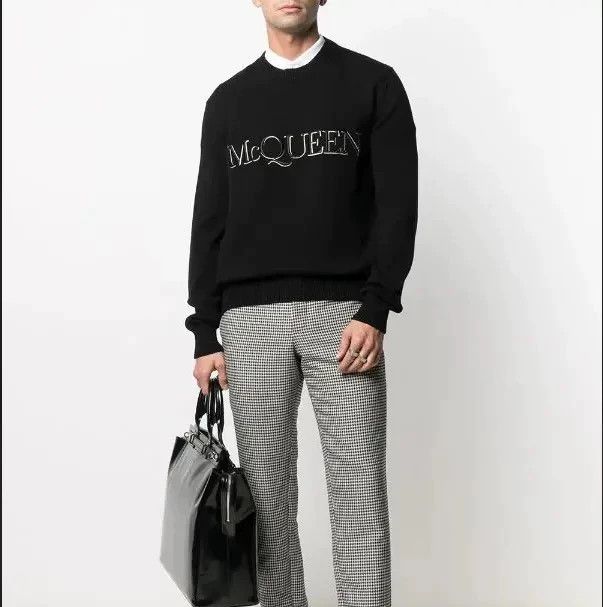Alexander McQueen Alexander McQueen Logo Black Sweater - dmc Size US L / EU 52-54 / 3 - 1 Thumbnail