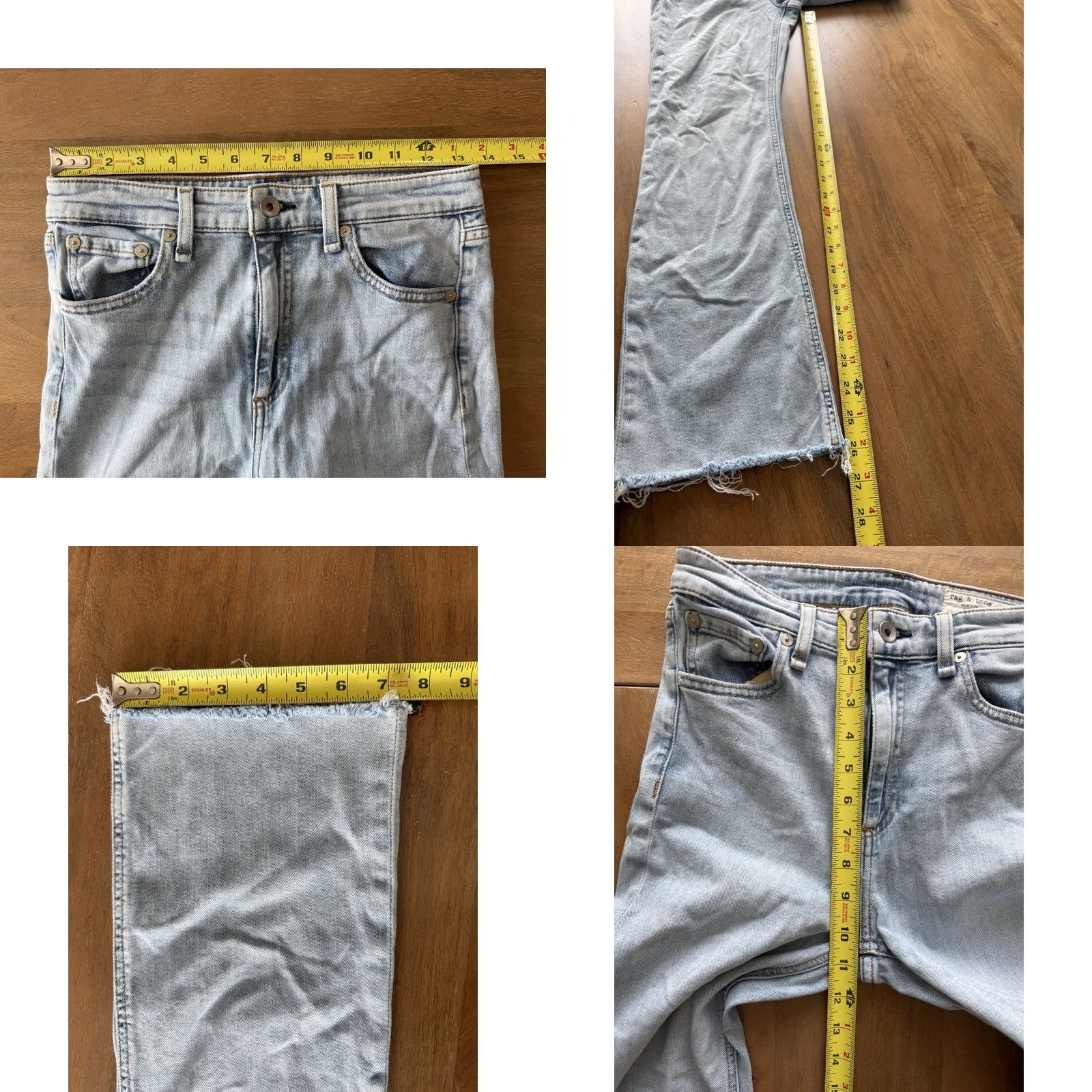 Rag & Bone rag & bone Nina High-Rise Ankle Flare Jeans Women 26 Light Blue Denim 5-Pocket Stretch Bohemian City Hippe Retro Logo 90s Womens Size 26" / US 2 / IT 38 - 8 Thumbnail
