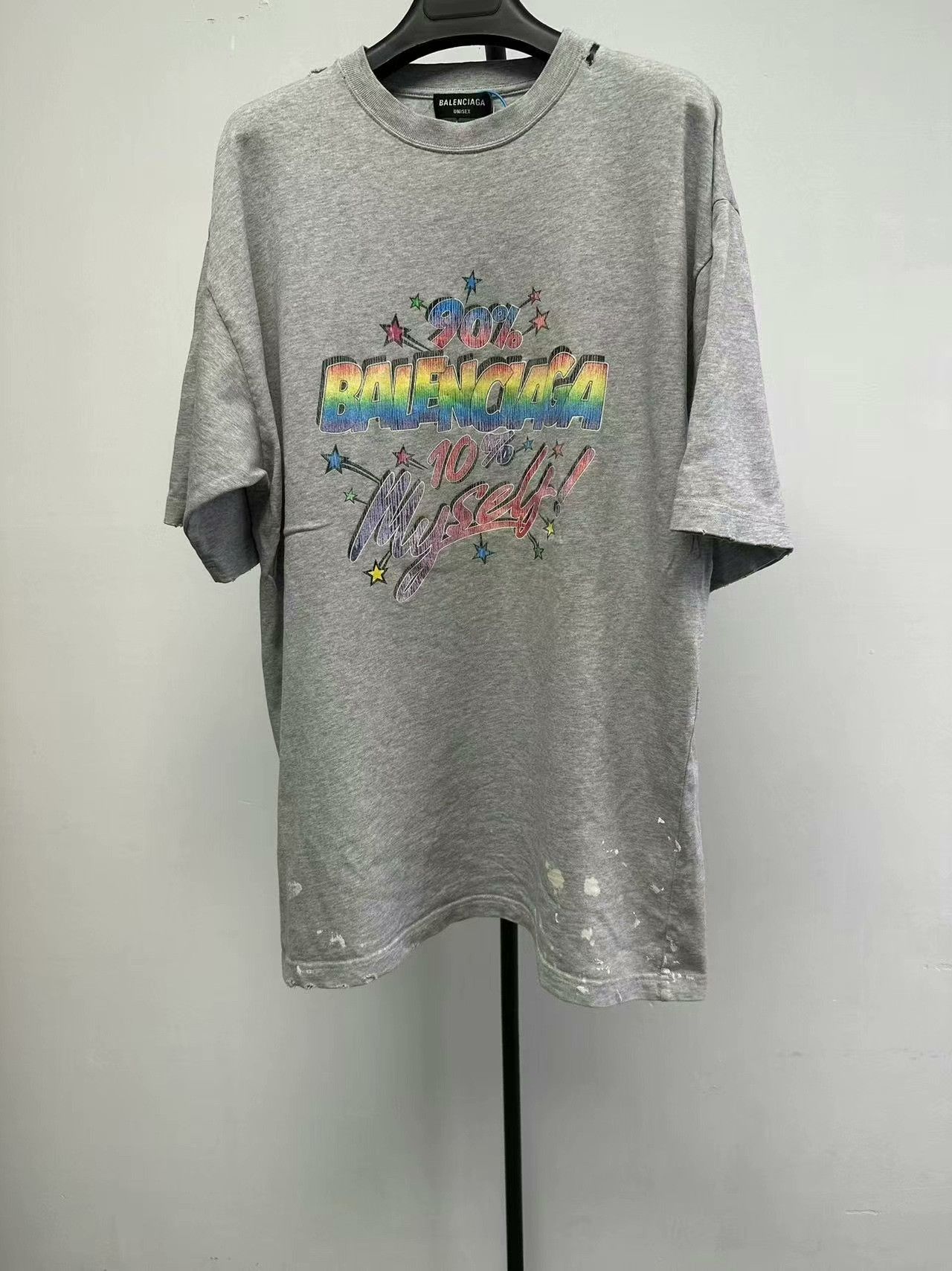 Balenciaga Balenciaga Rainbow 90% Distressed T-Shirt XS Size US XS / EU 42 / 0 - 1 Thumbnail
