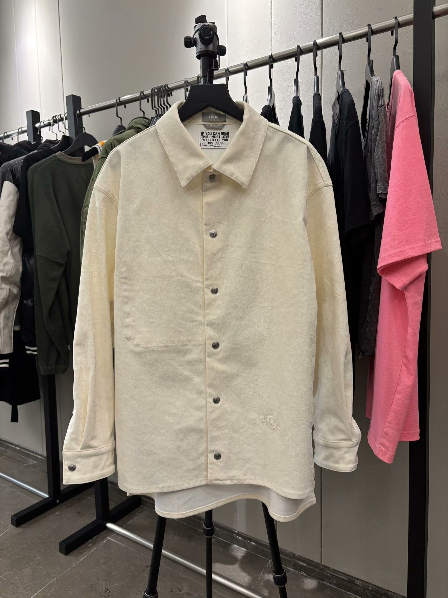 Dior Dior Suede Embroidered Shirt m Men Size US M / EU 48-50 / 2 - 1 Thumbnail