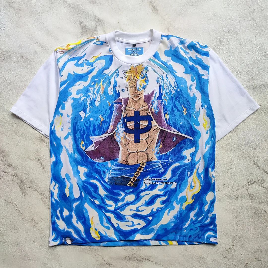 image of Anima x One Piece Marco 'the Phoenix' Tee in White, Men's (Size XL)