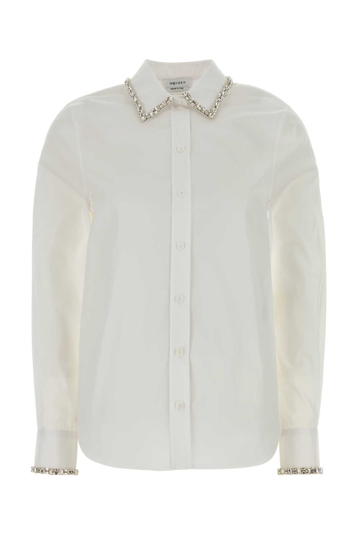 Alexander McQueen White Poplin Shirt Size S / US 4 / IT 40 - 1 Thumbnail