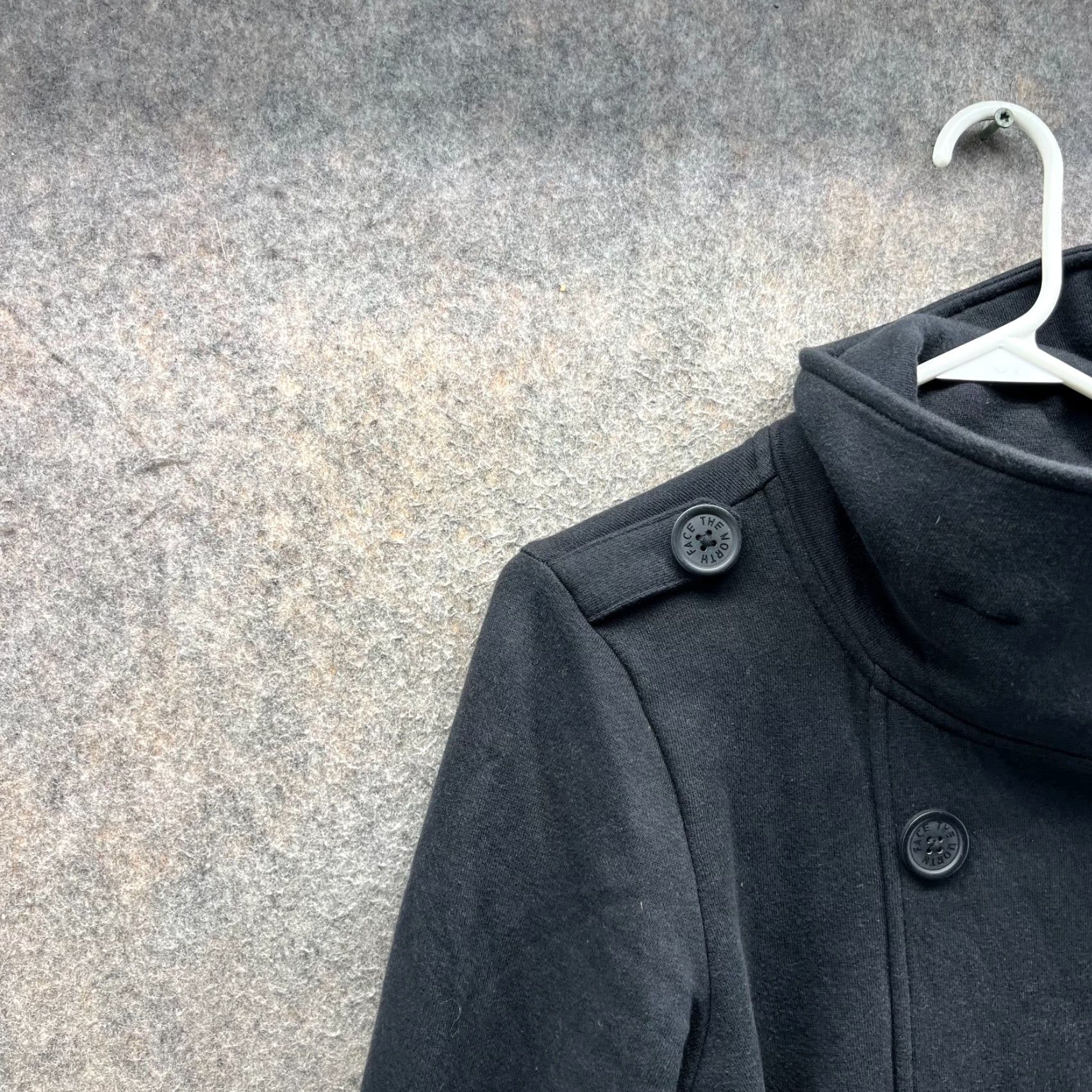 The North Face VINTAGE? The North Face Jacket Womens XS Black Peacoat Double Breasted Fleece Coat Size XS / US 0-2 / IT 36-38 - 7 Thumbnail