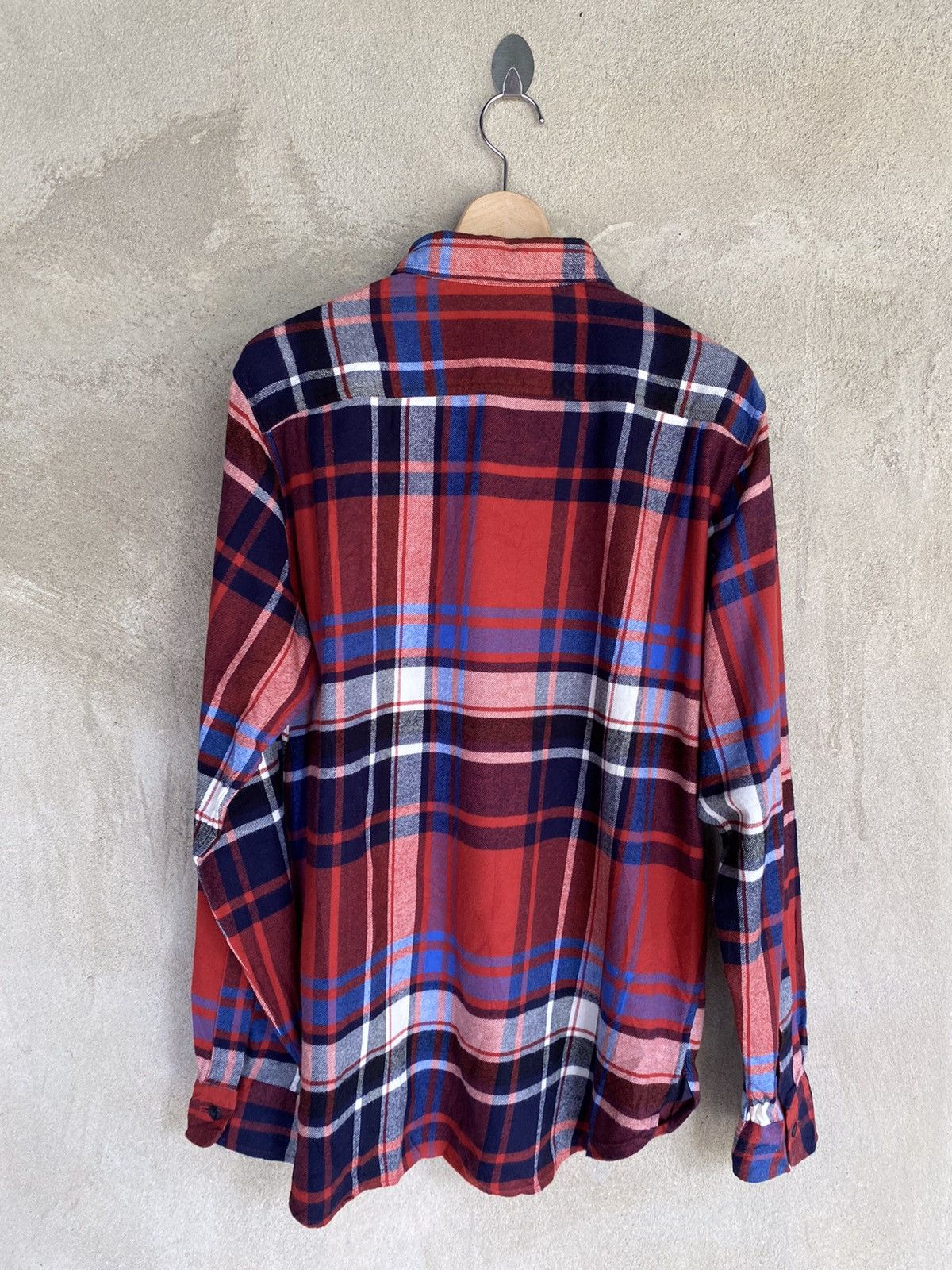 Vintage Japanese Brand Green Label Relaxing Flannel Shirt Size US M / EU 48-50 / 2 - 7 Thumbnail