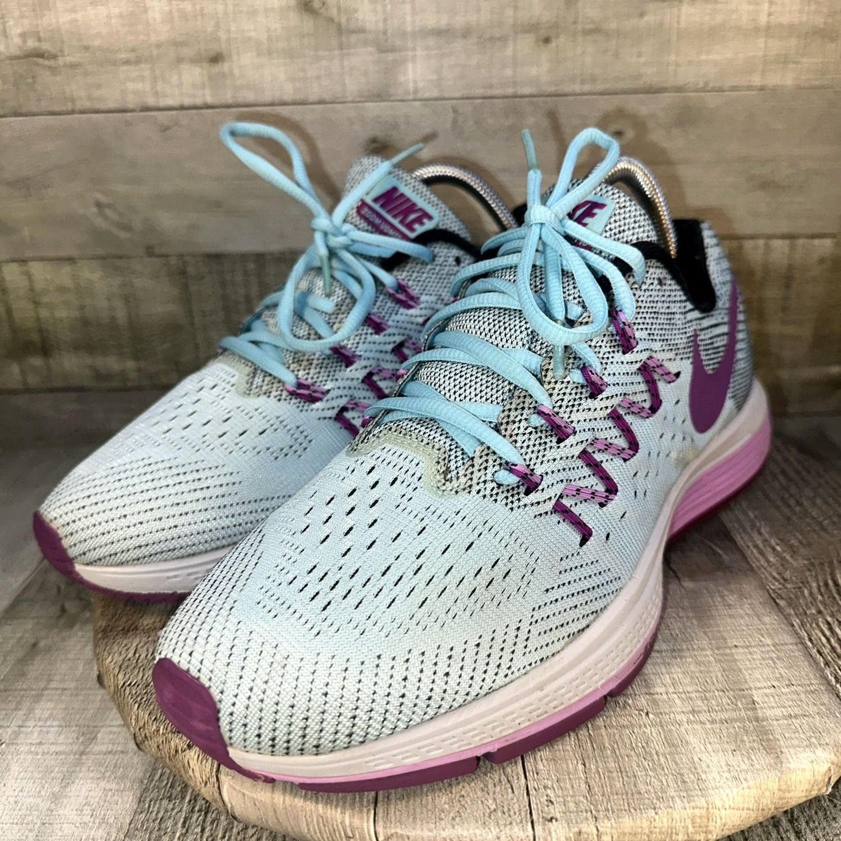 Nike Nike Air Zoom Vomero 10 Shoes Womens Size 9 Black Blue Pink Purple 717441-401 Size US 9 / IT 39 - 3 Thumbnail