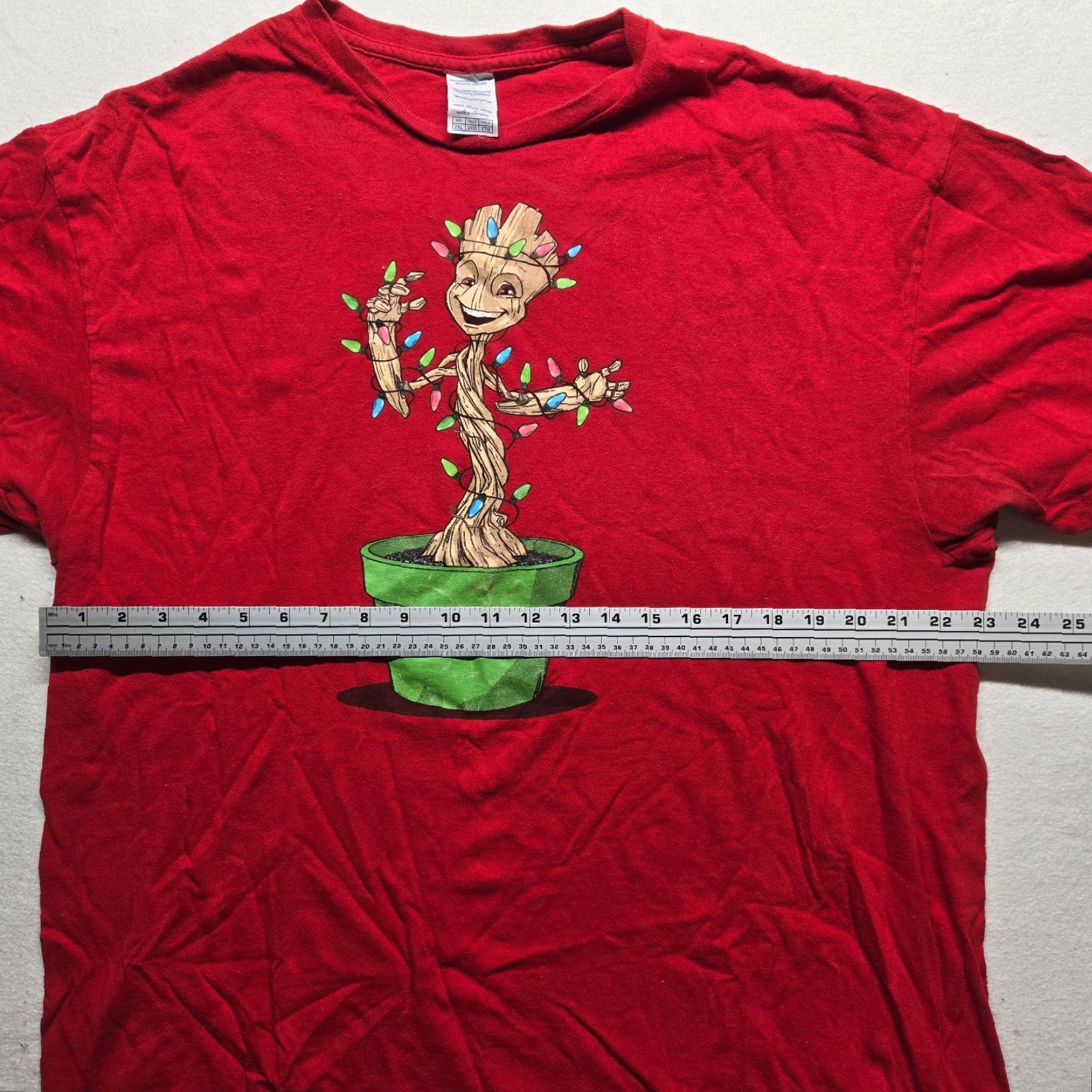 Vintage VINTAGE Marvel Groot Christmas T-Shirt Adult Men 2XL Red Cotton Graphic Short Sleeve Size US XXL / EU 58 / 5 - 4 Thumbnail