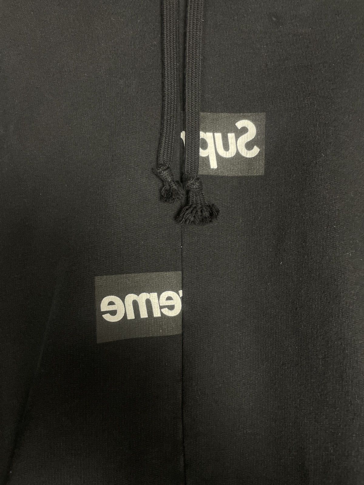 Comme des Garcons × Supreme Supreme Comme des Garçon Black Split Box Logo Hoodie Size US L / EU 52-54 / 3 - 2 Thumbnail
